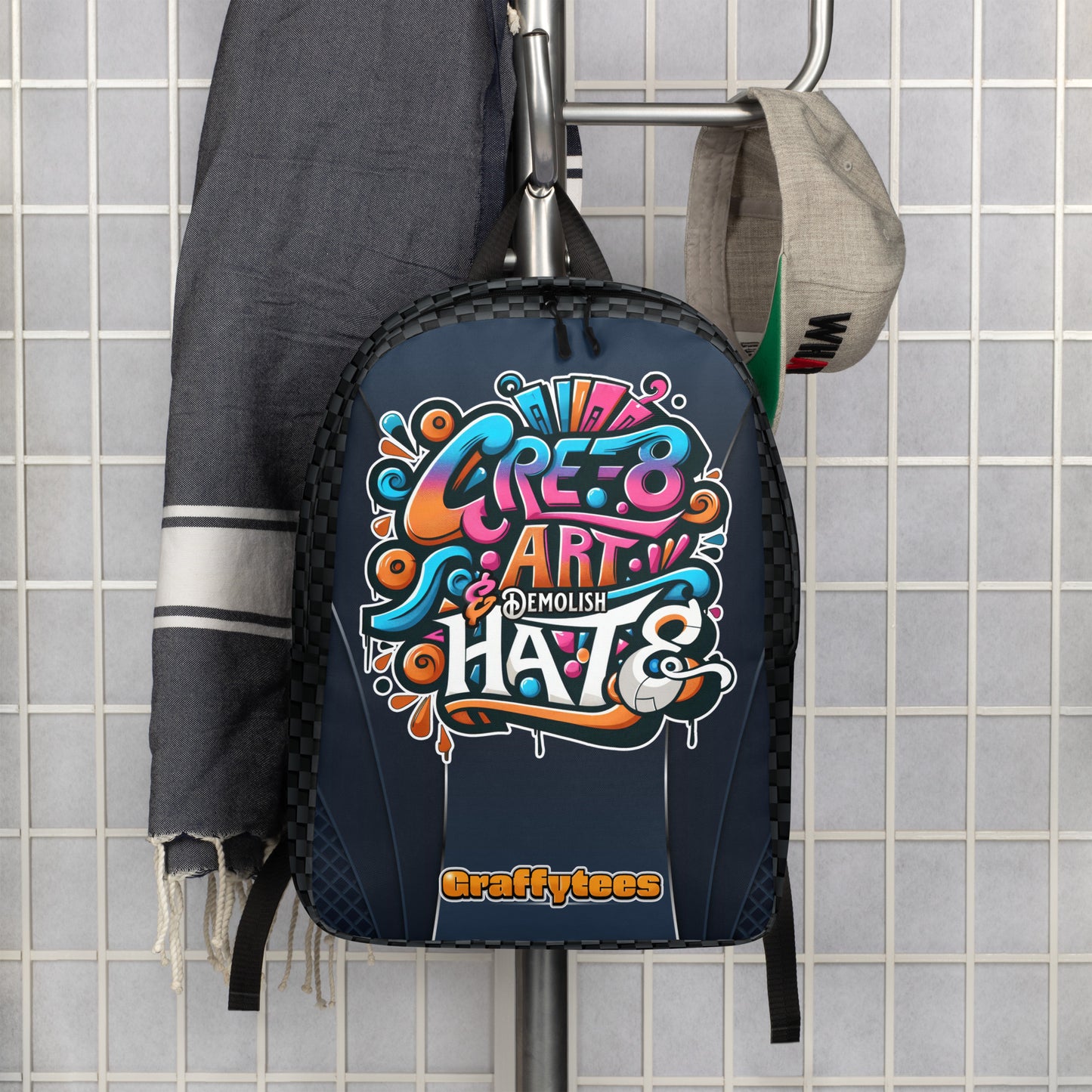 Graffiti CRE-8 Art Minimalist Backpack