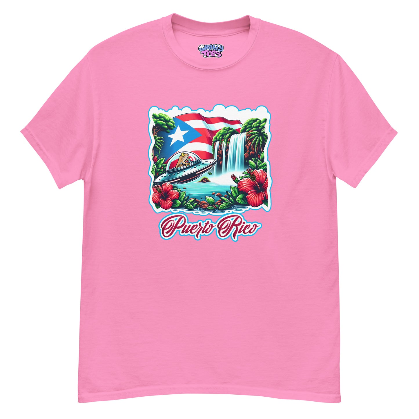 Graffytees Puerto Rico Coqui in UFO Men's classic tee