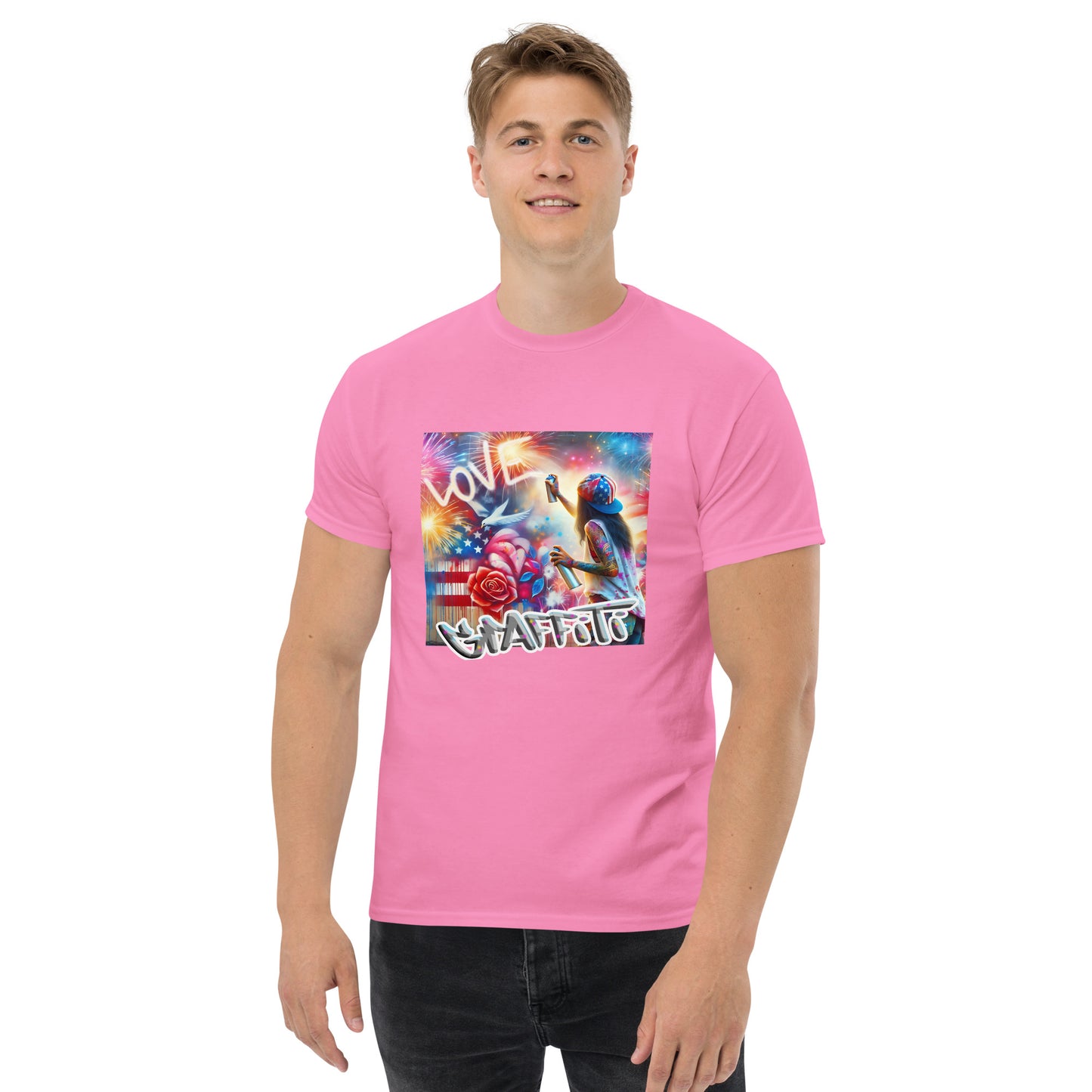 Graffytees Lady Vandall Love message Men's classic tee