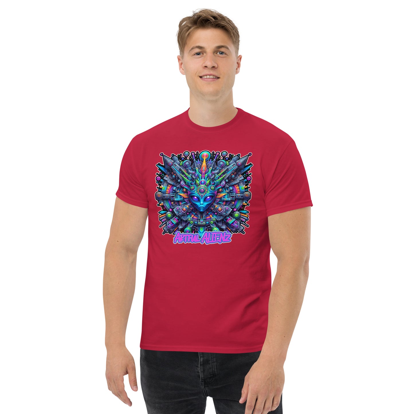 Graffiti Artful Alienz Purp Men's classic tee