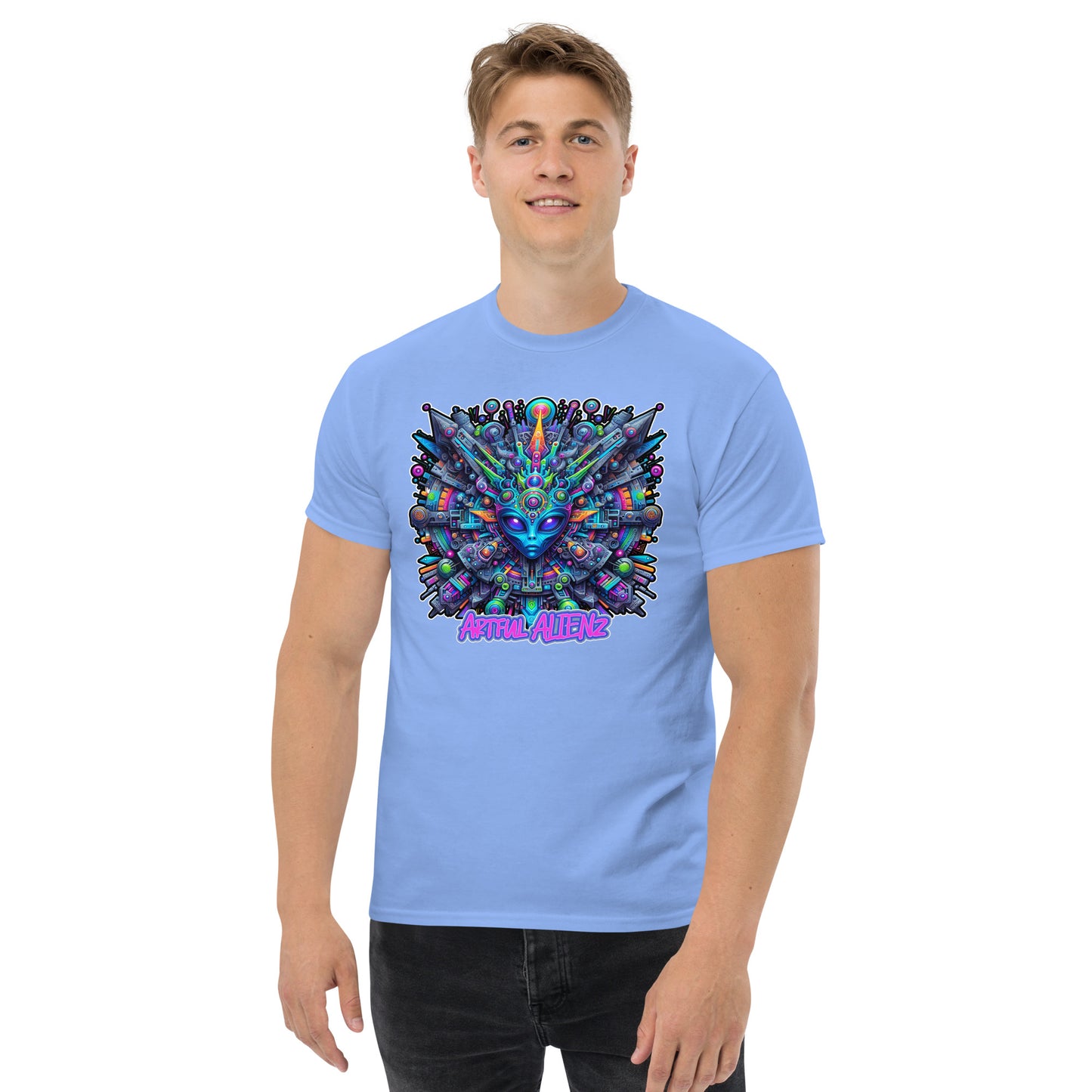 Graffiti Artful Alienz Purp Men's classic tee