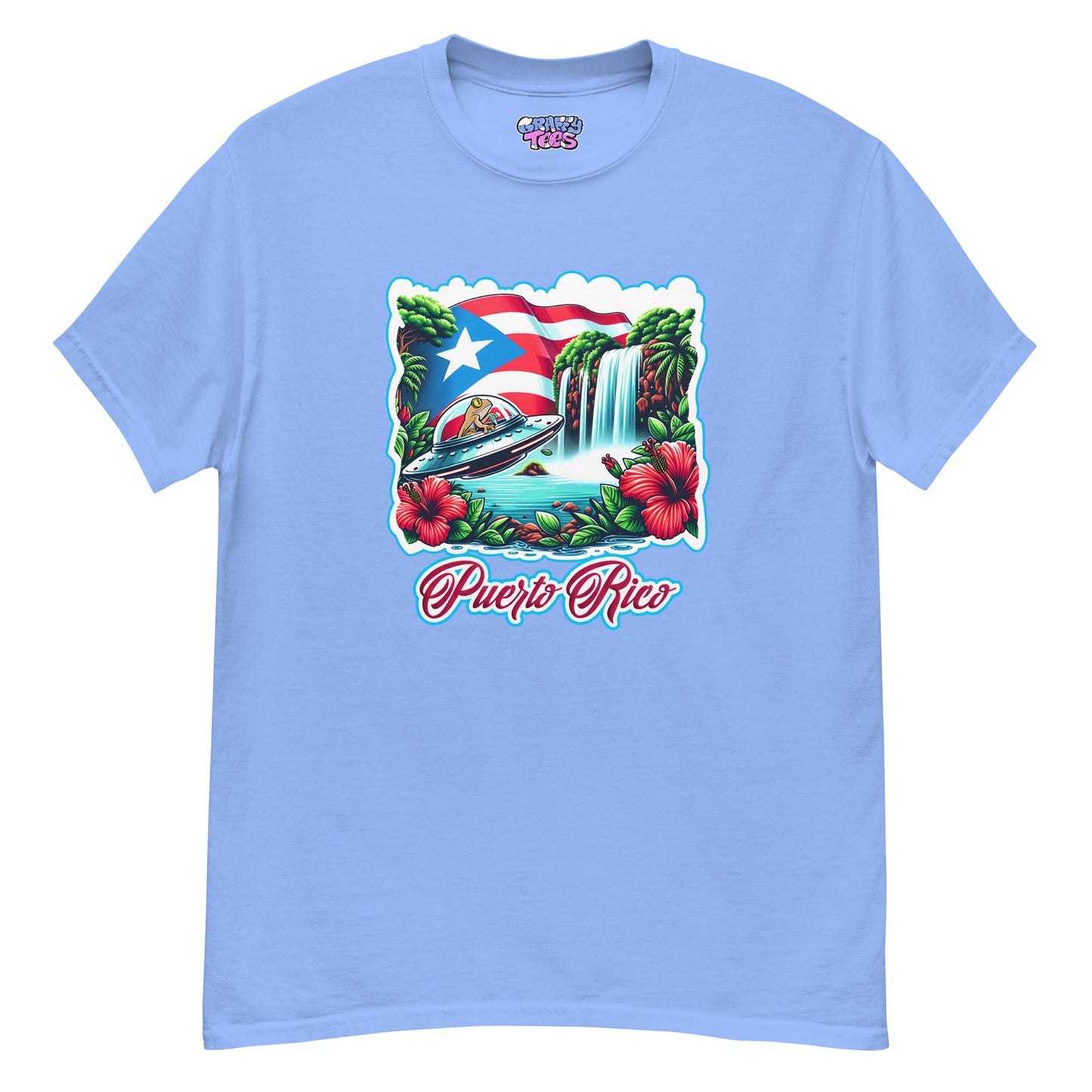 Graffytees Puerto Rico Coqui in UFO Men's classic tee