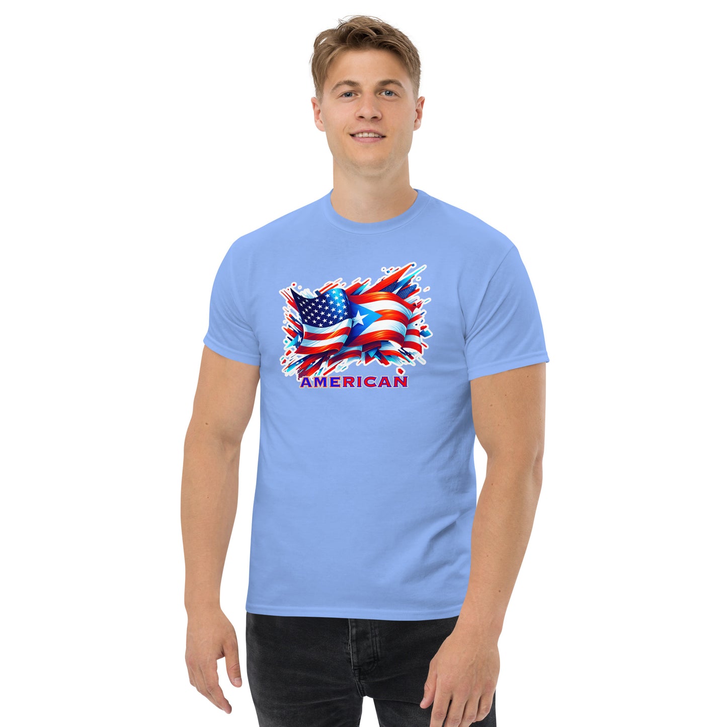Graffytees AME-RICAN Graffiti flags US-PR Men's classic tee