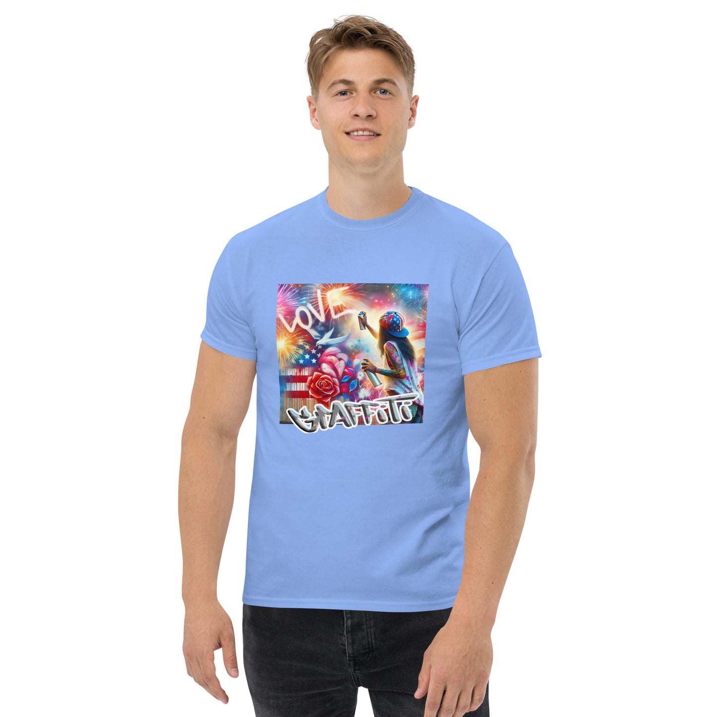 Graffytees Lady Vandall Love message Men's classic tee