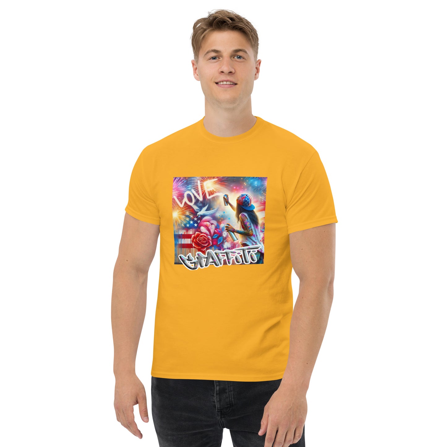 Graffytees Lady Vandall Love message Men's classic tee