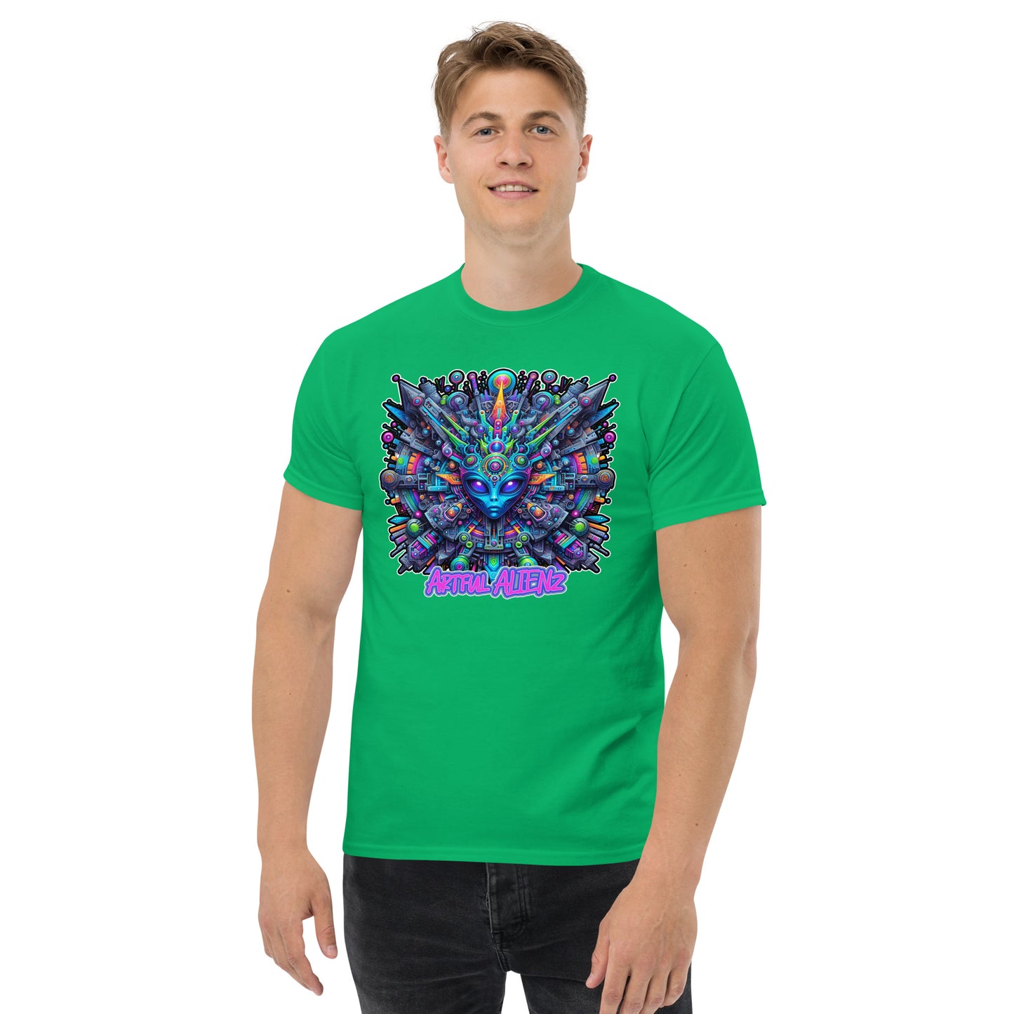 Graffiti Artful Alienz Purp Men's classic tee