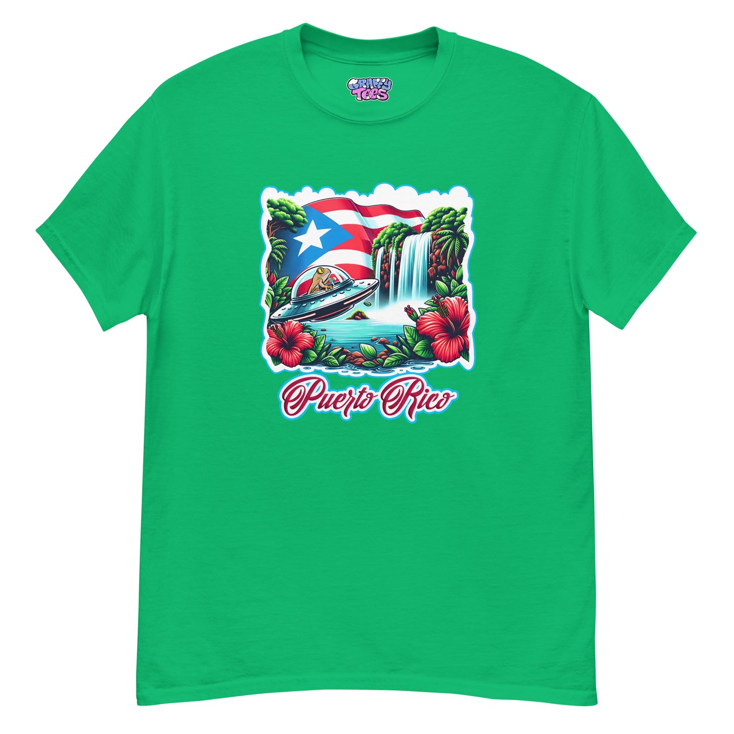 Graffytees Puerto Rico Coqui in UFO Men's classic tee
