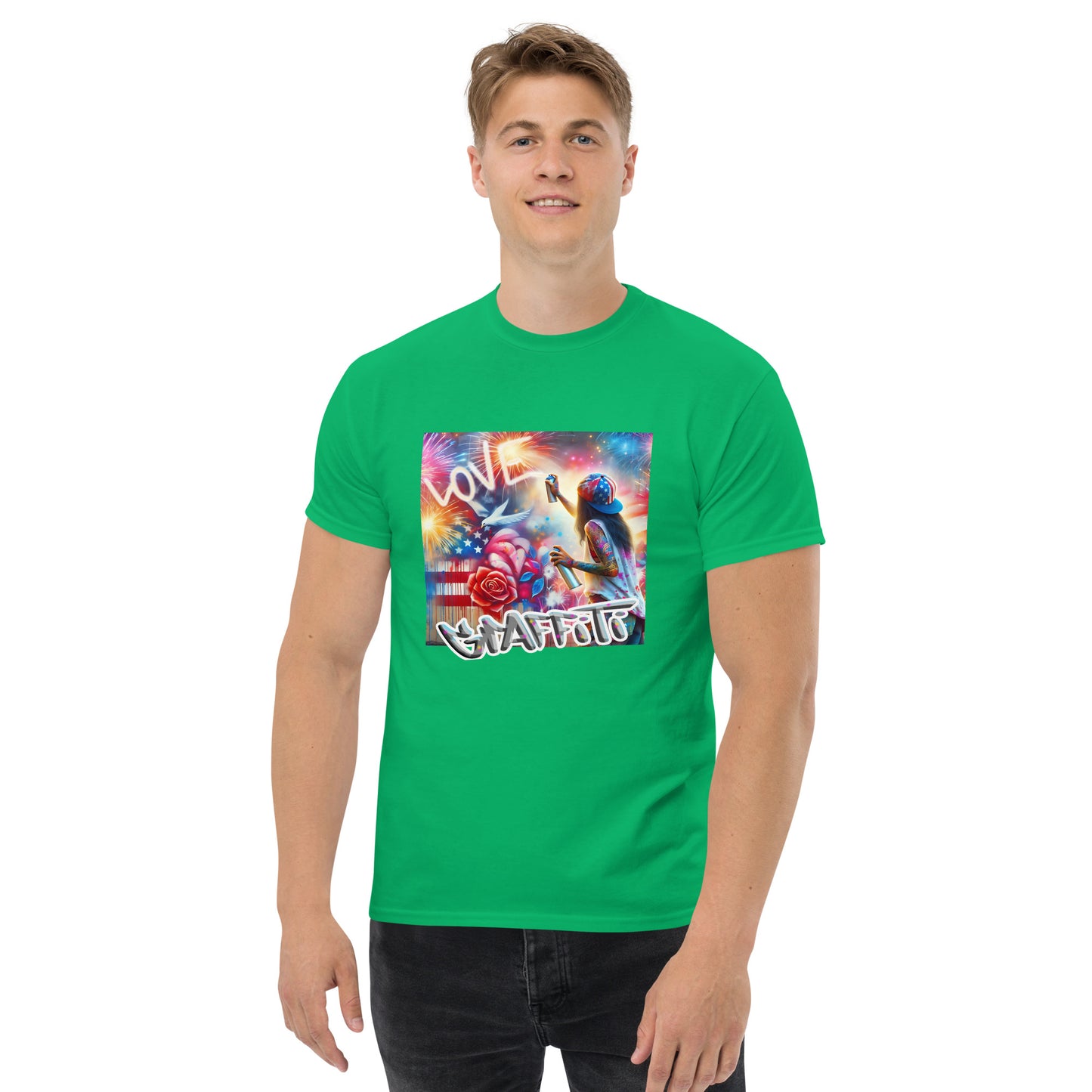Graffytees Lady Vandall Love message Men's classic tee
