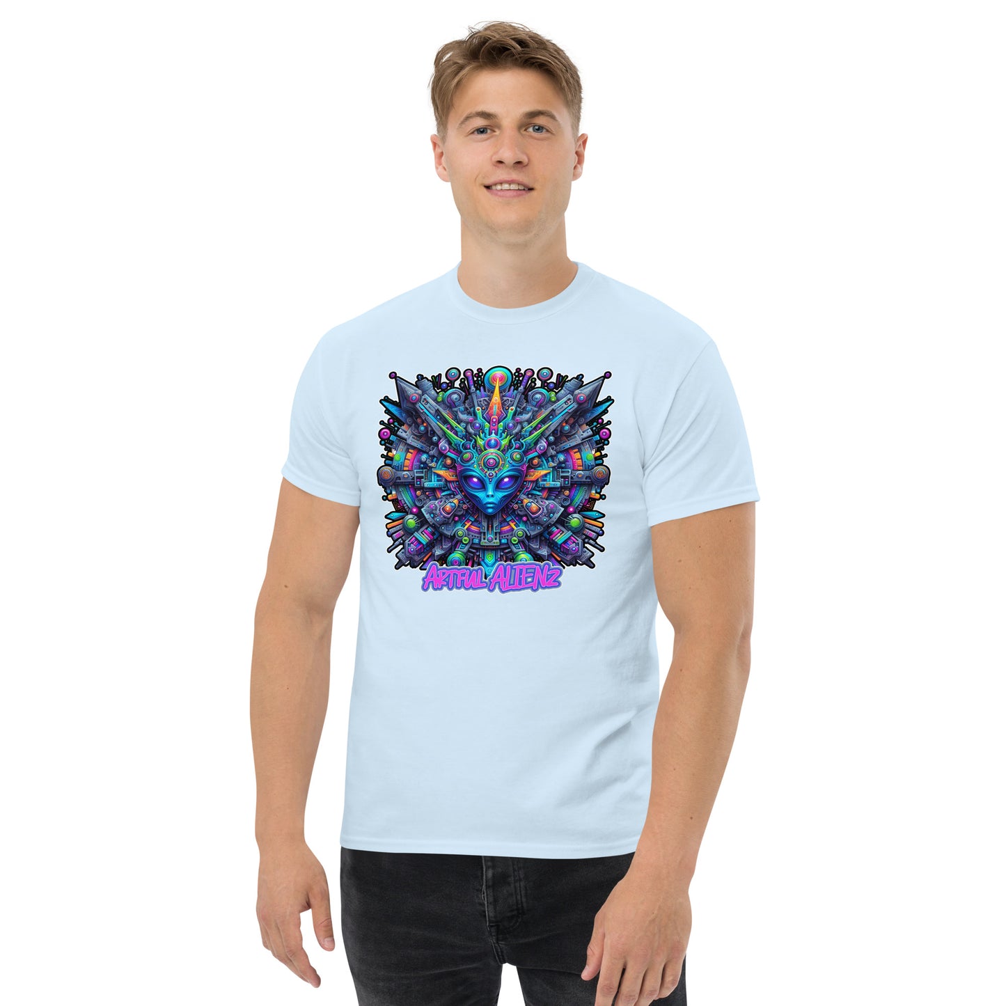 Graffiti Artful Alienz Purp Men's classic tee
