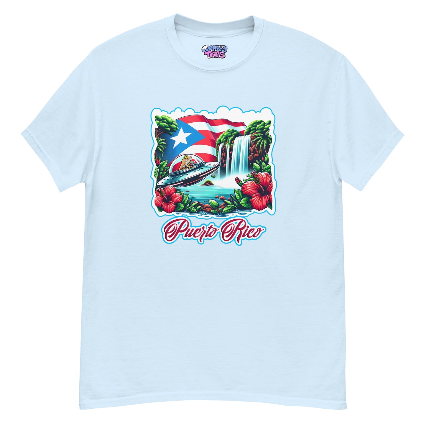 Graffytees Puerto Rico Coqui in UFO Men's classic tee
