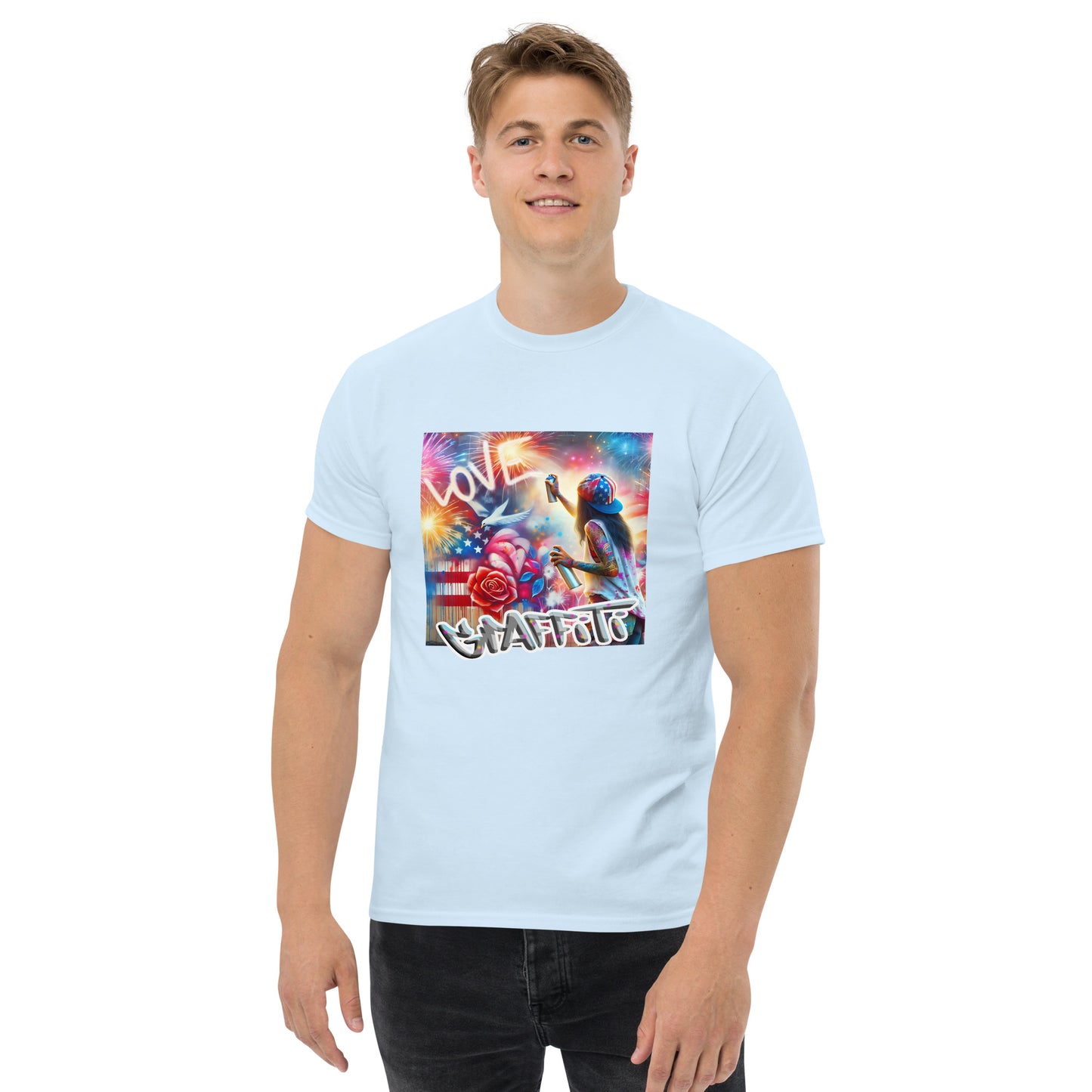 Graffytees Lady Vandall Love message Men's classic tee