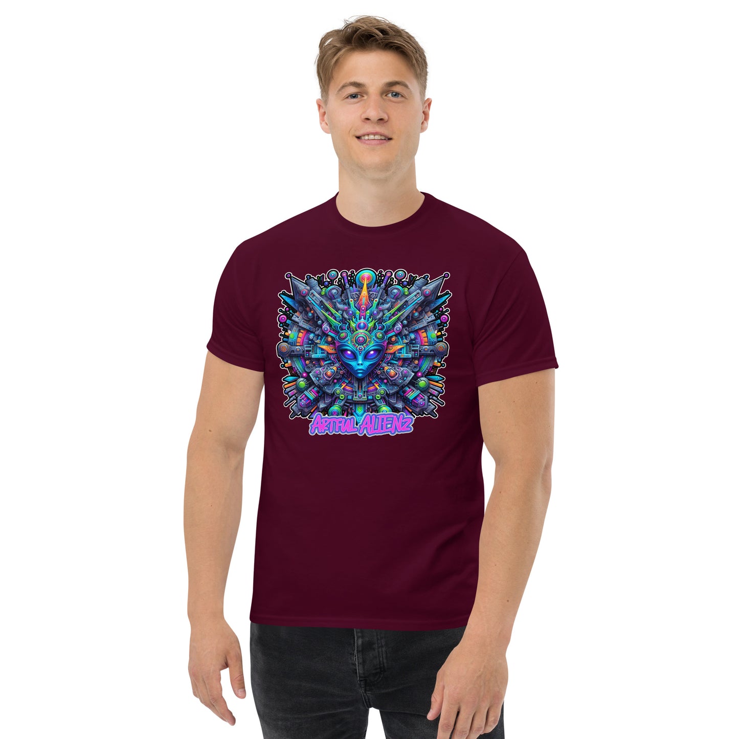 Graffiti Artful Alienz Purp Men's classic tee