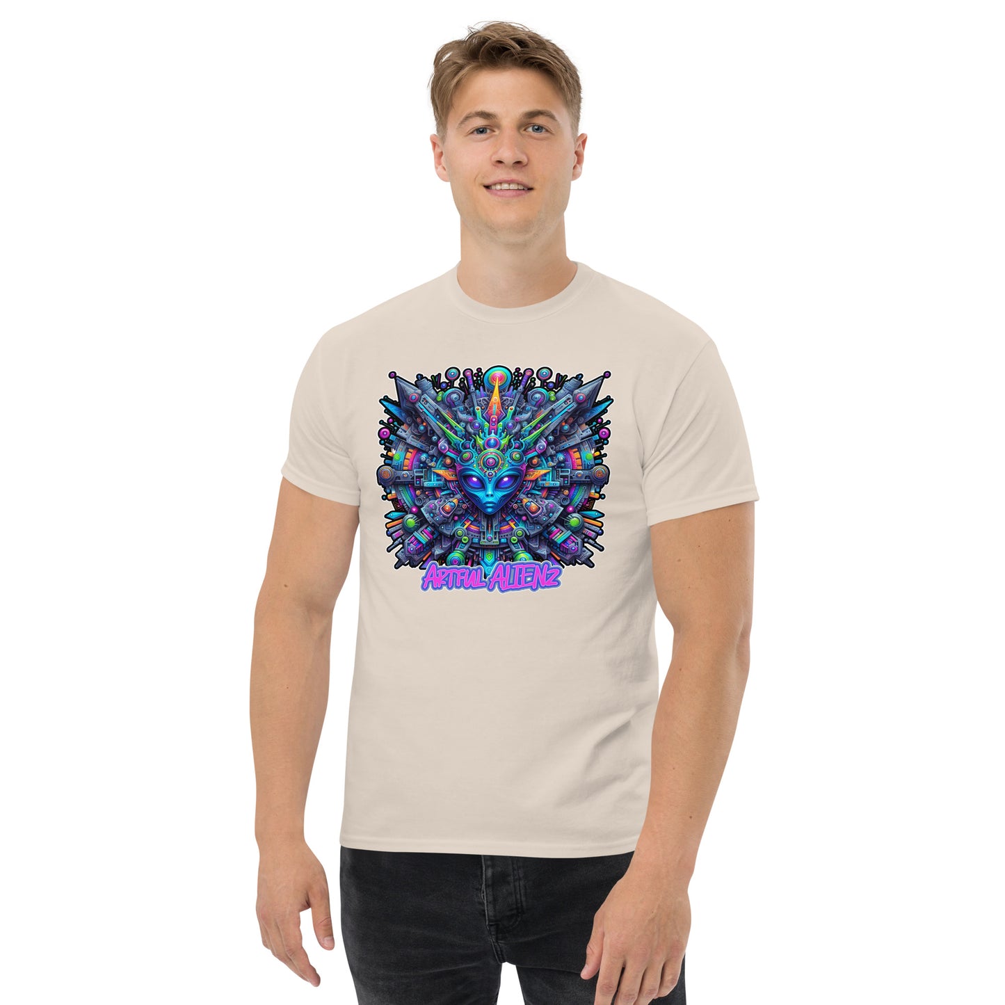 Graffiti Artful Alienz Purp Men's classic tee