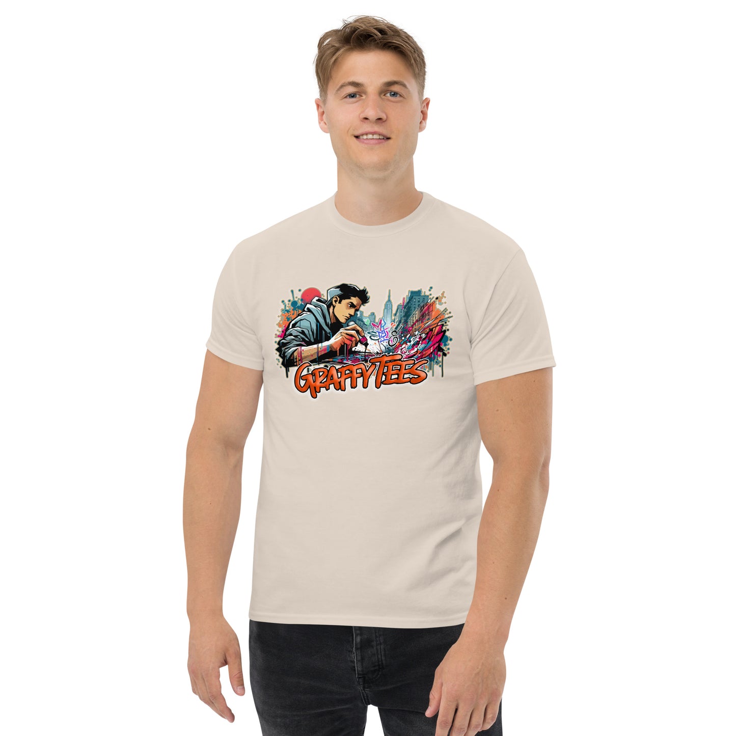 Graffytees writer vandal with pilot marker Men's classic tee