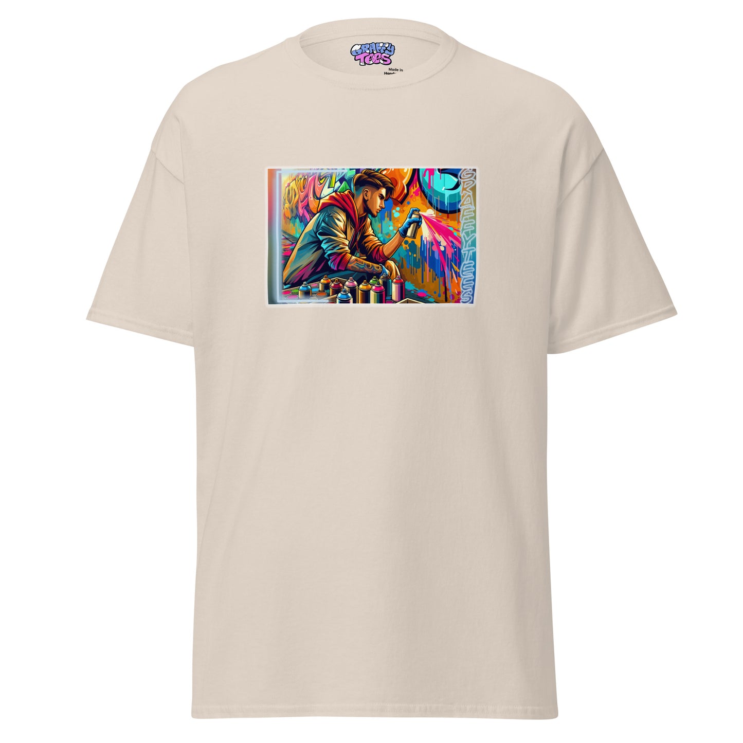 GraffiTees Vandal creating a mural Men's classic tee