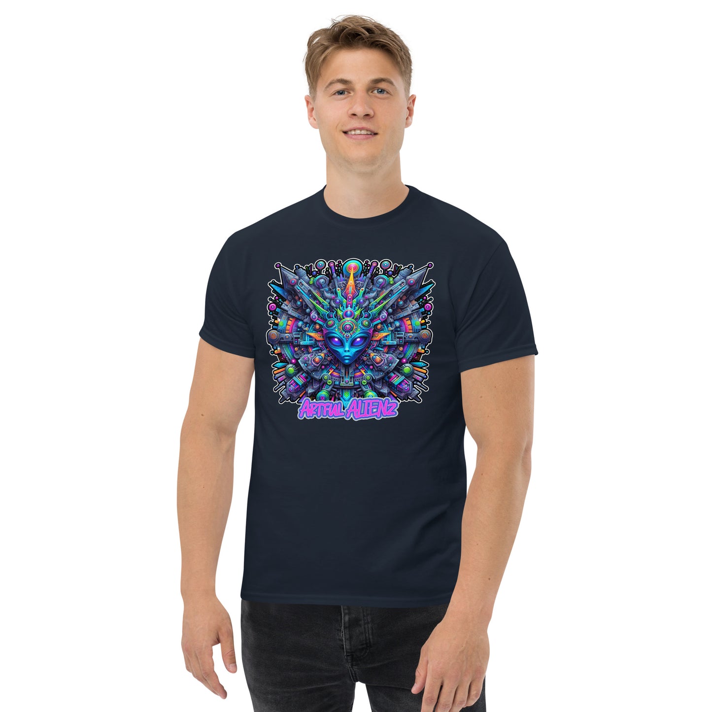 Graffiti Artful Alienz Purp Men's classic tee