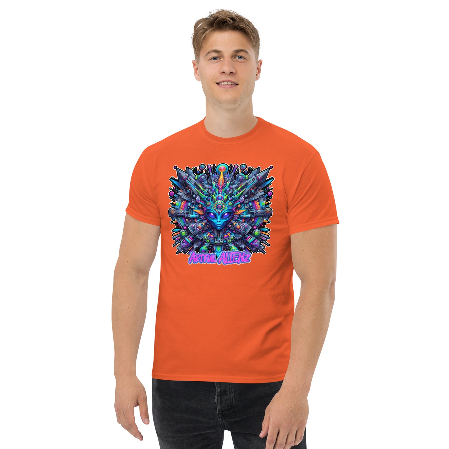 Graffiti Artful Alienz Purp Men's classic tee