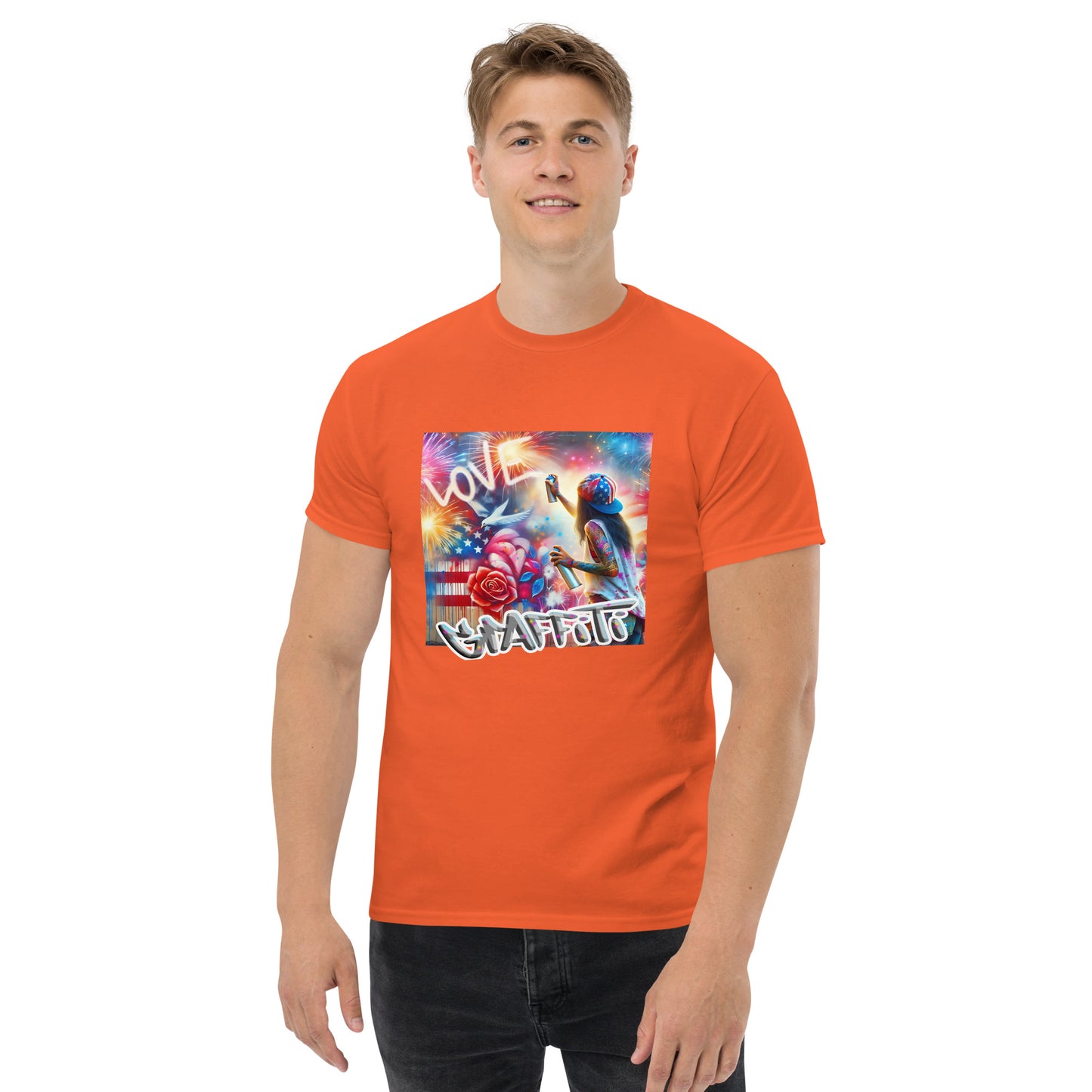 Graffytees Lady Vandall Love message Men's classic tee