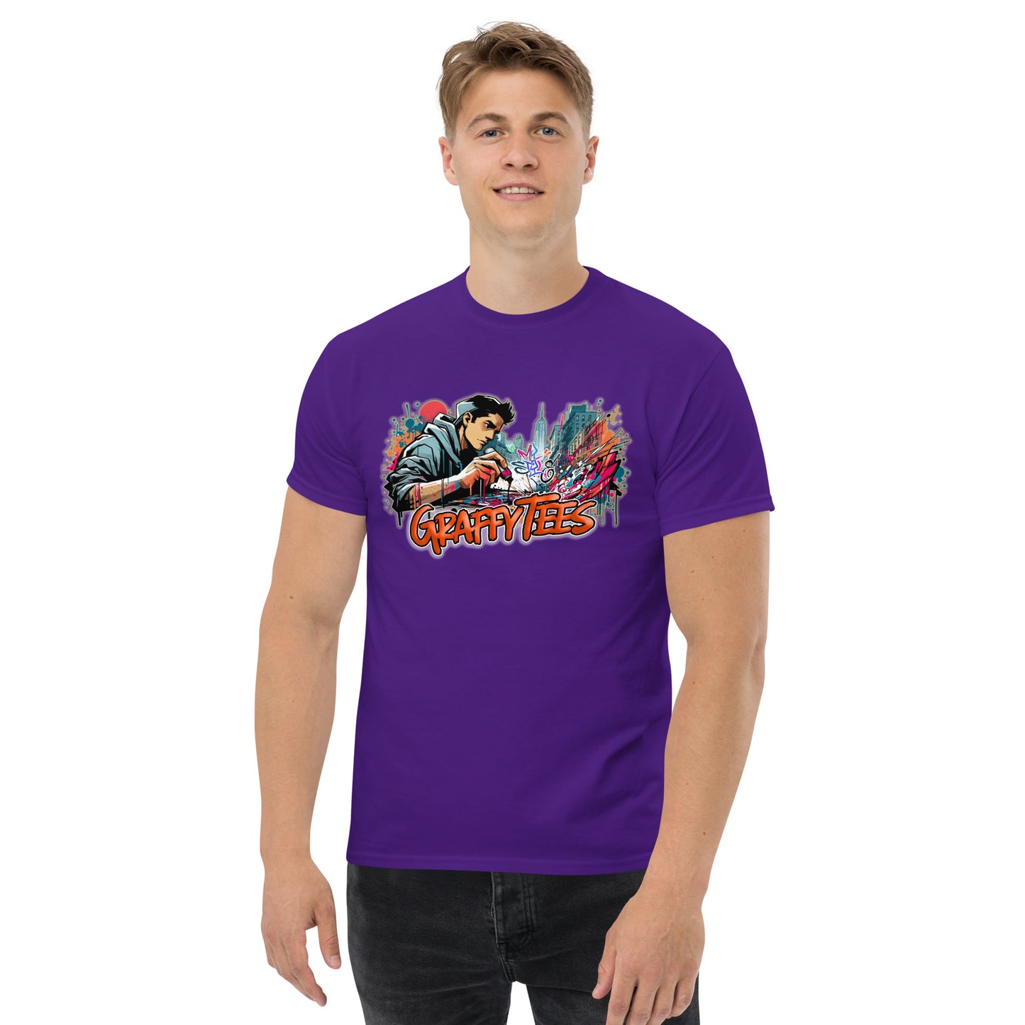 Graffytees writer vandal with pilot marker Men's classic tee