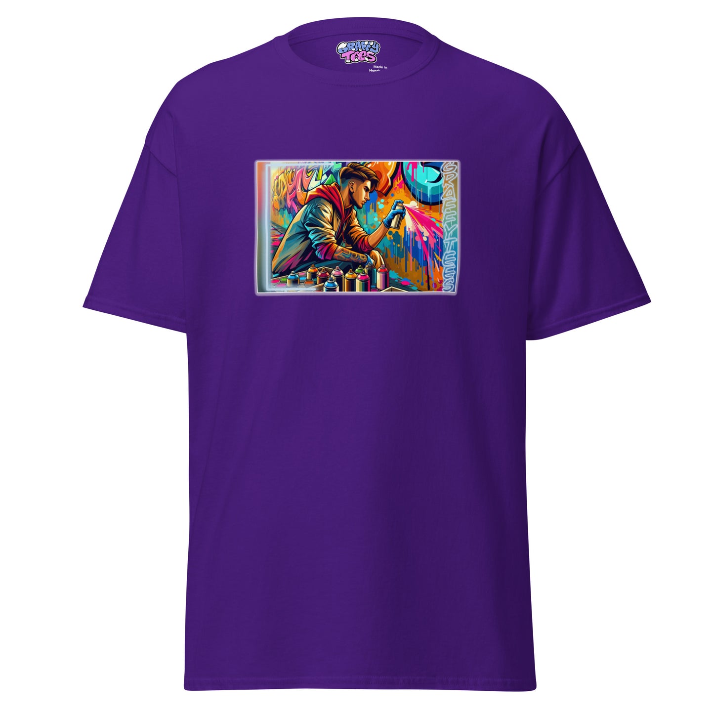 GraffiTees Vandal creating a mural Men's classic tee