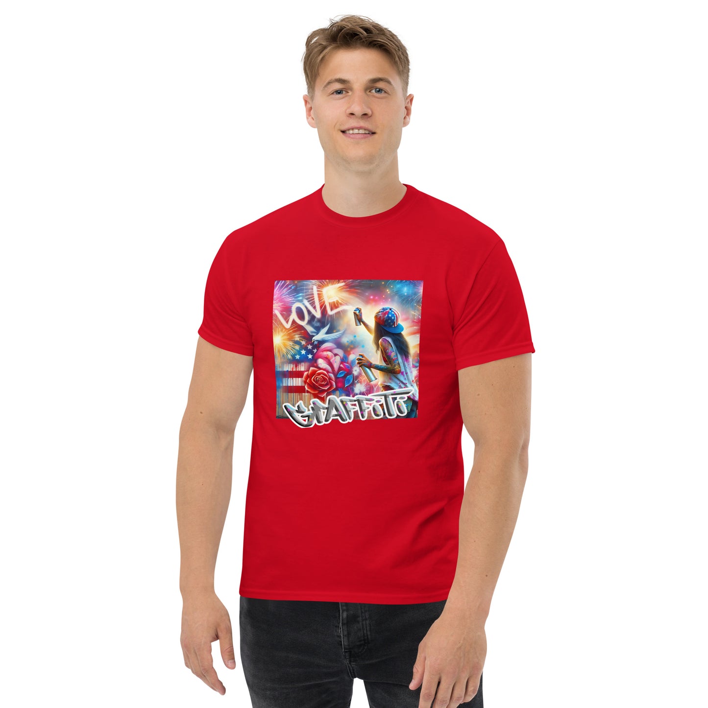 Graffytees Lady Vandall Love message Men's classic tee