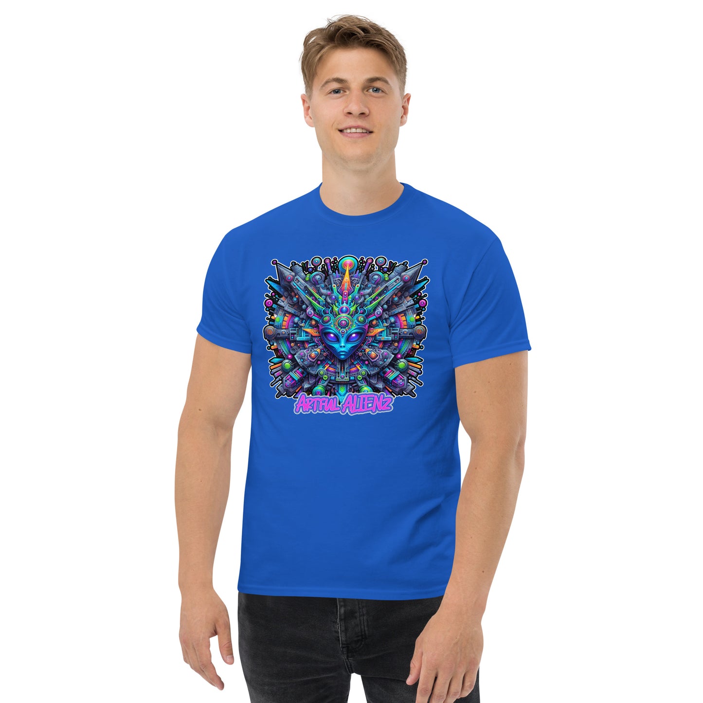 Graffiti Artful Alienz Purp Men's classic tee