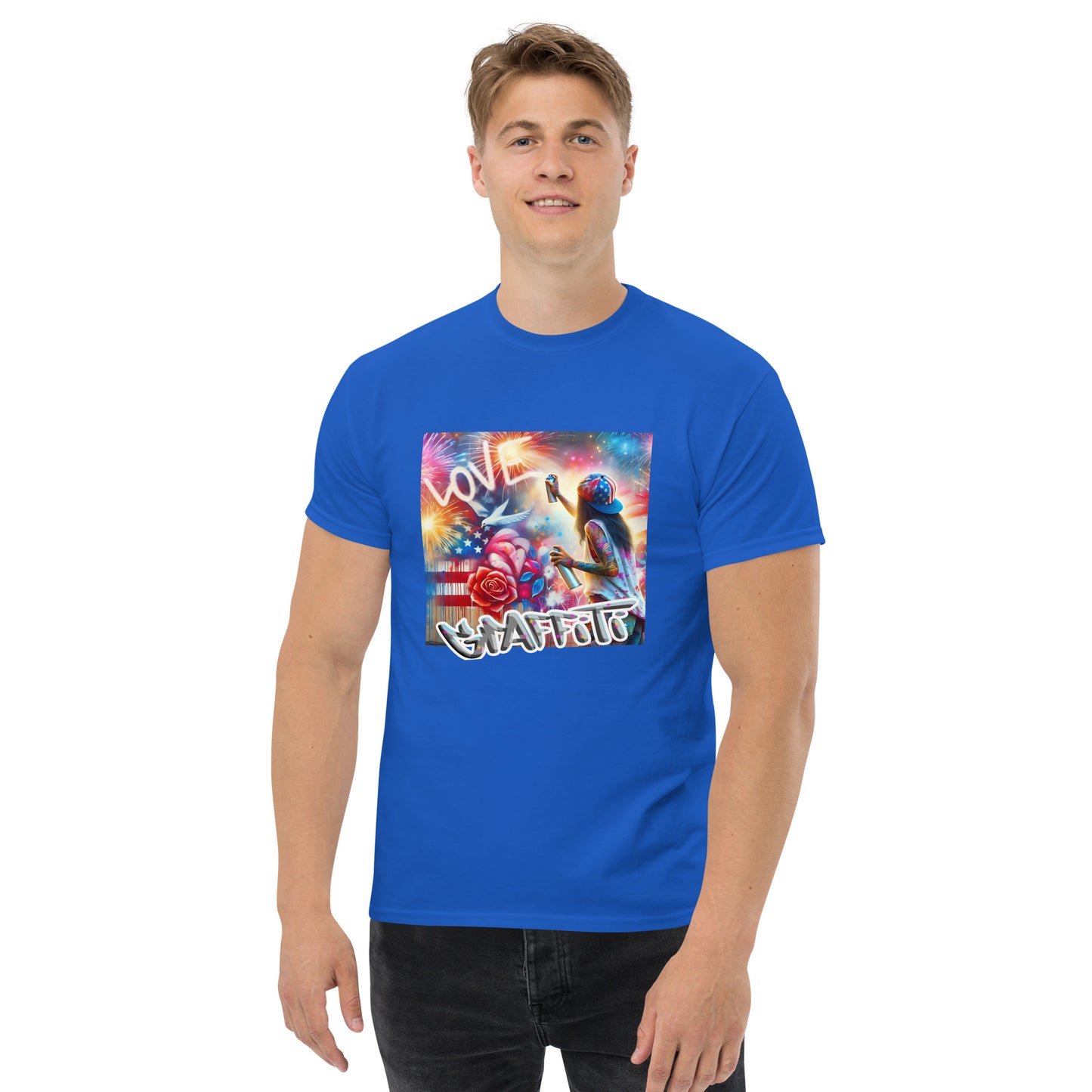 Graffytees Lady Vandall Love message Men's classic tee