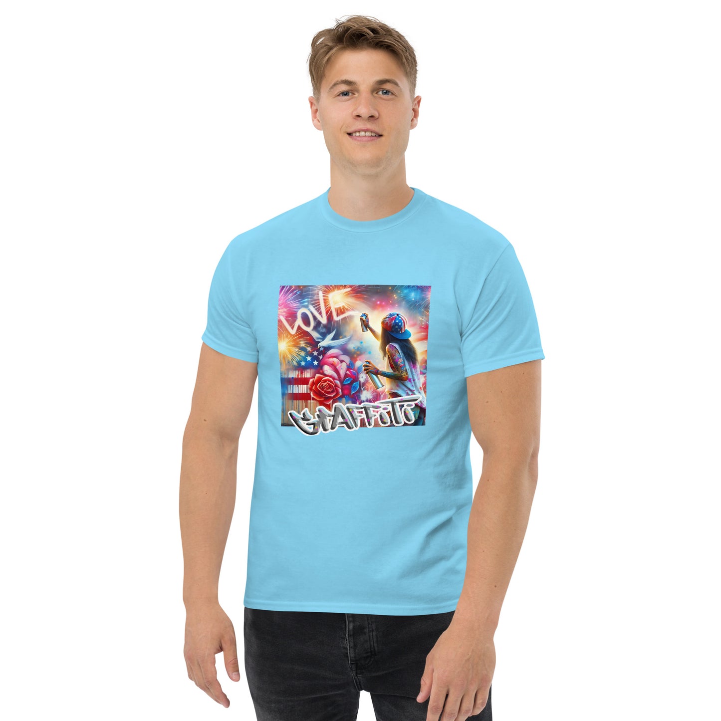 Graffytees Lady Vandall Love message Men's classic tee