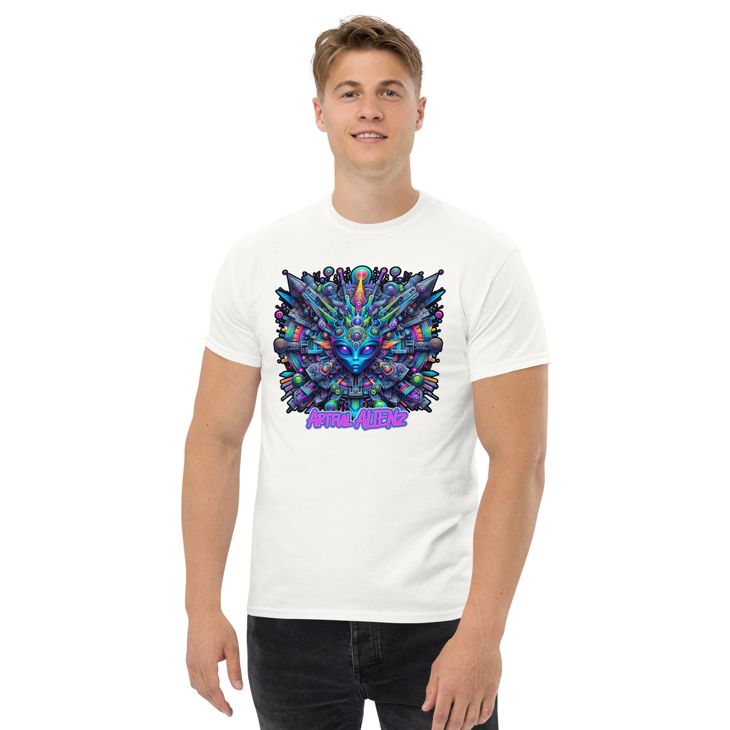 Graffiti Artful Alienz Purp Men's classic tee