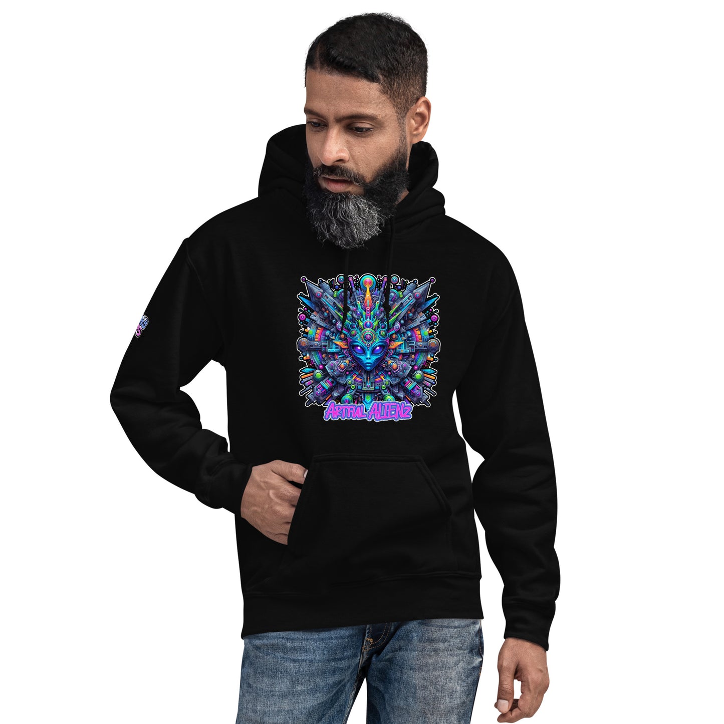 Graffiti Artful Alienz Purp Unisex Hoodie