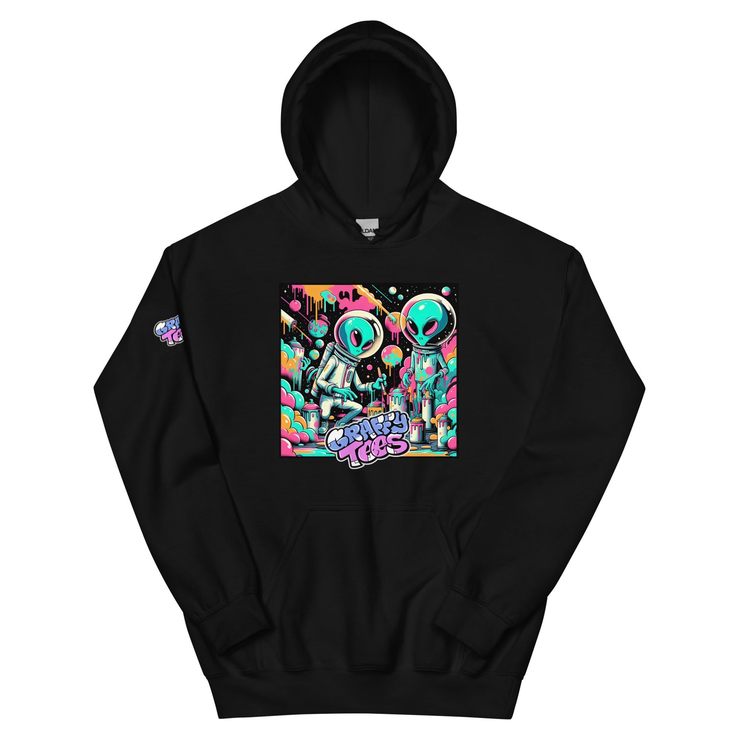 GraffyTees Aliens Painting Unisex Hoodie
