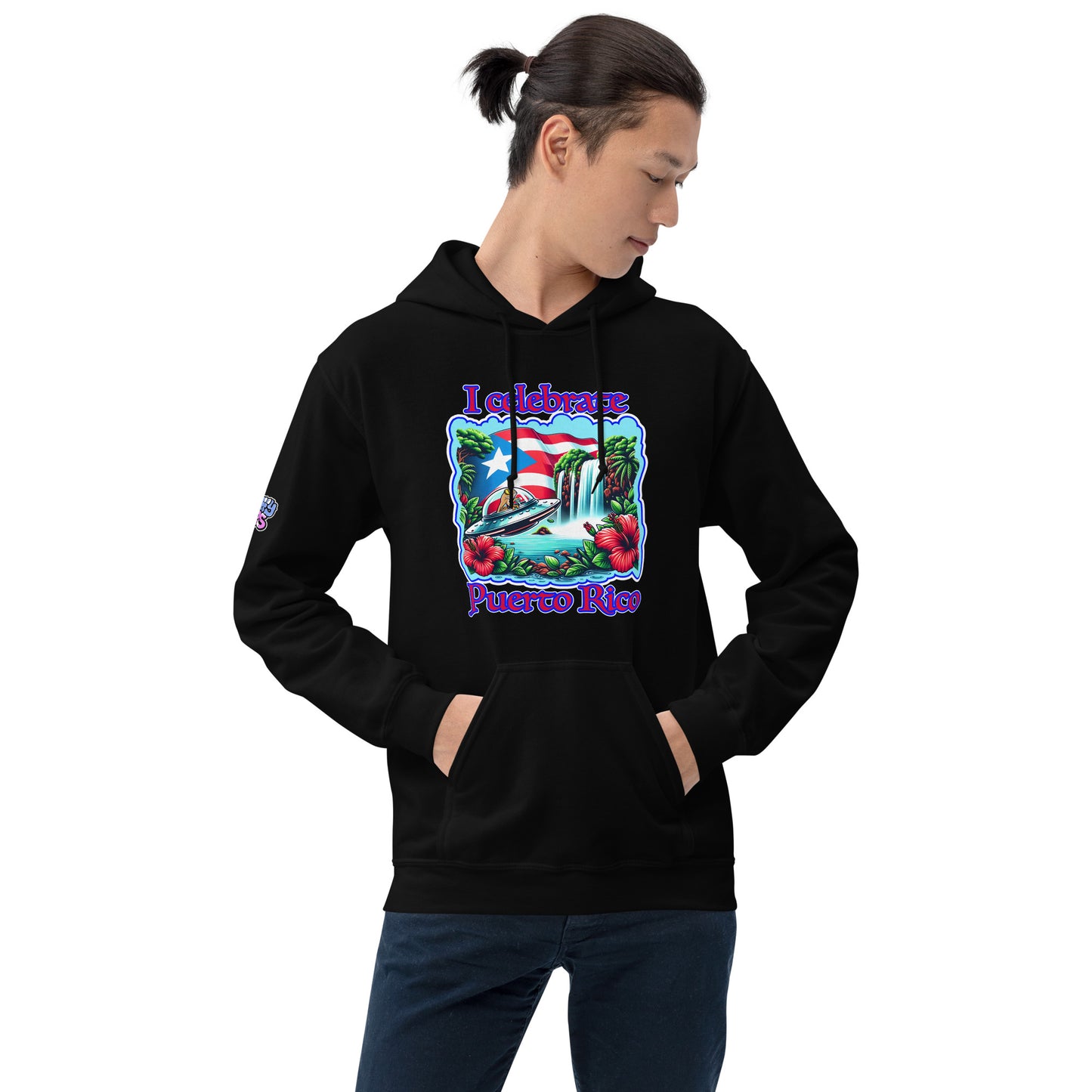Graffytees I Celebrate Puerto Rico Unisex Hoodie