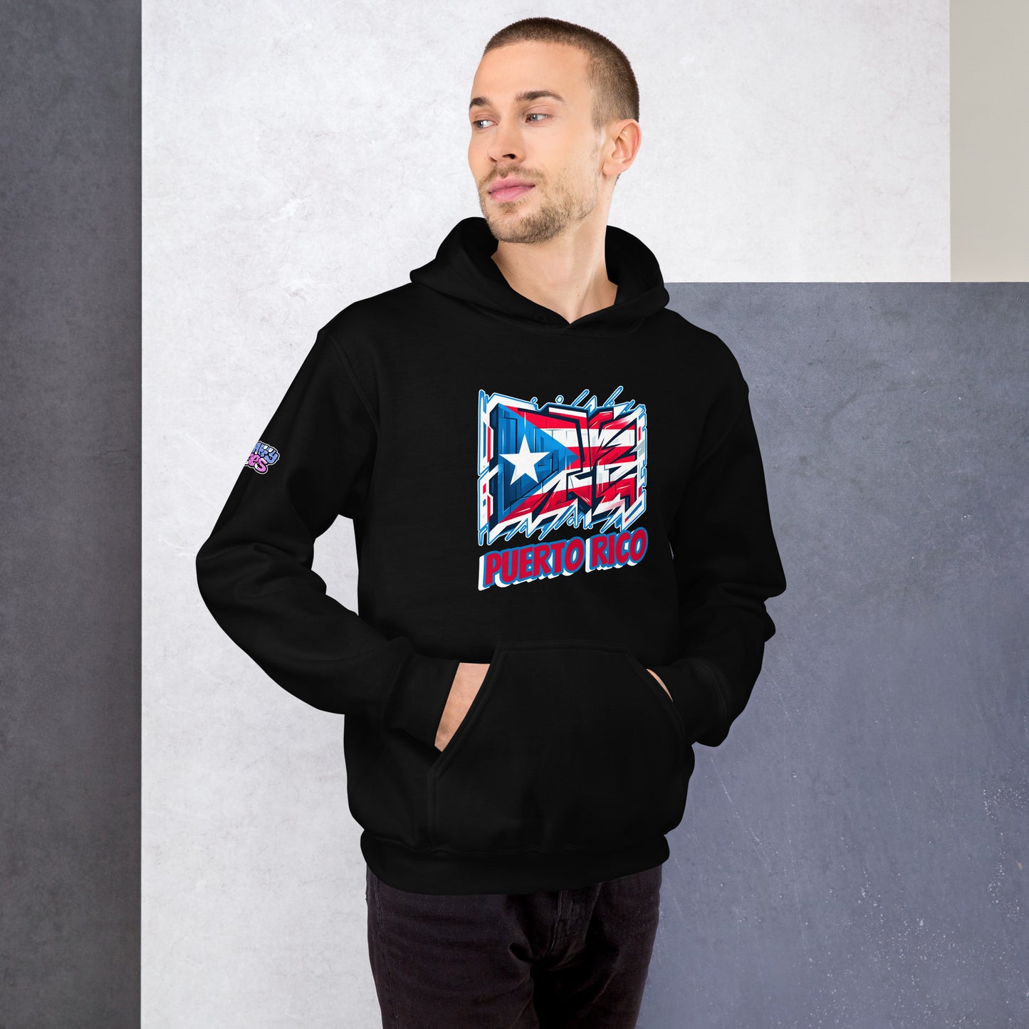 Graffytees Puerto Rico Graffiti flag Unisex Hoodie