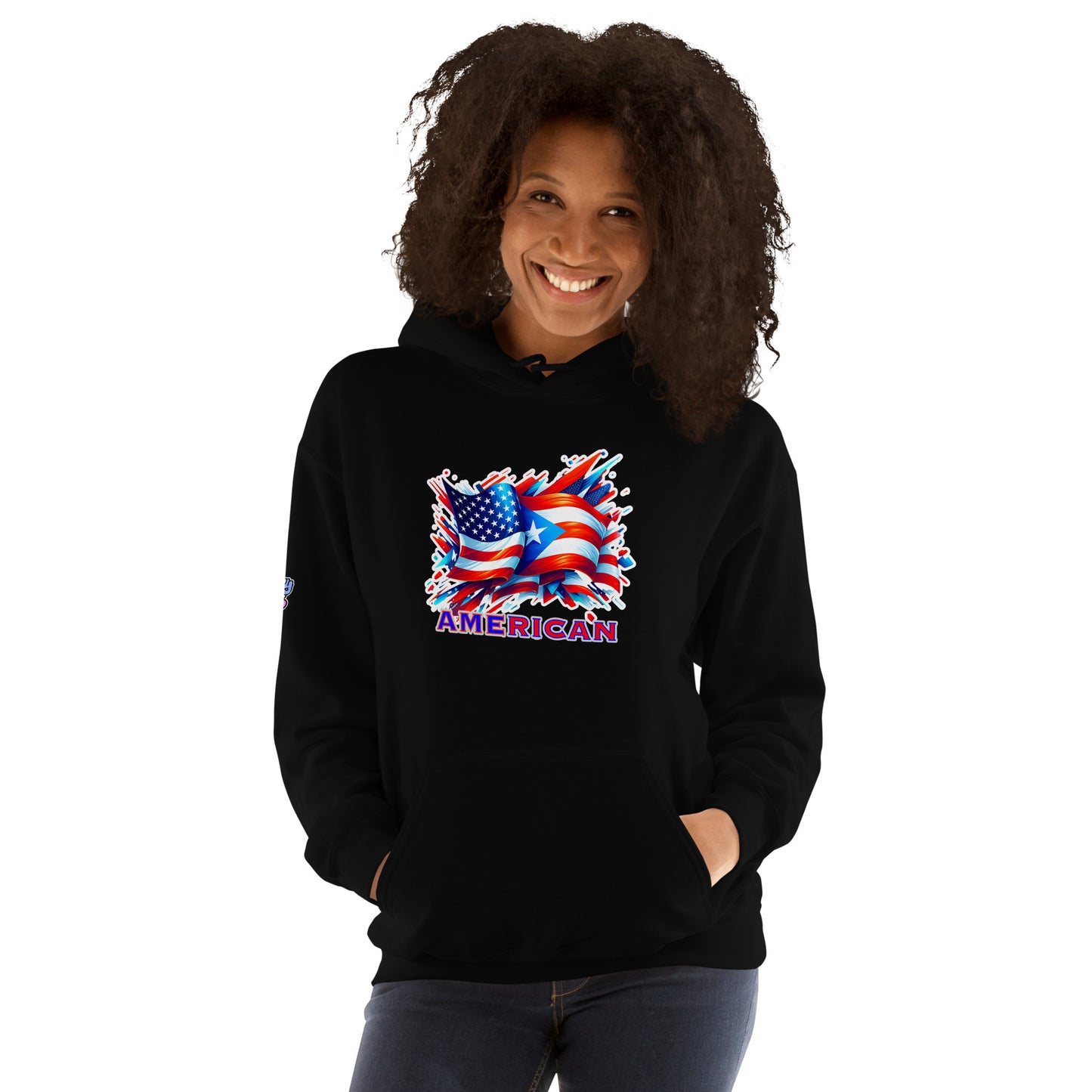 Graffytees AME-RICAN graffiti flags US-PR Unisex Hoodie