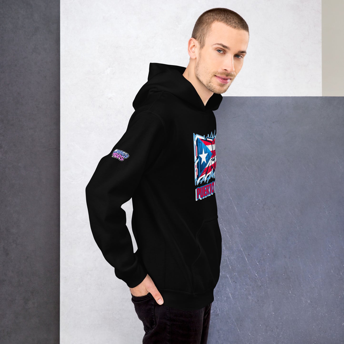 Graffytees Puerto Rico Graffiti flag Unisex Hoodie
