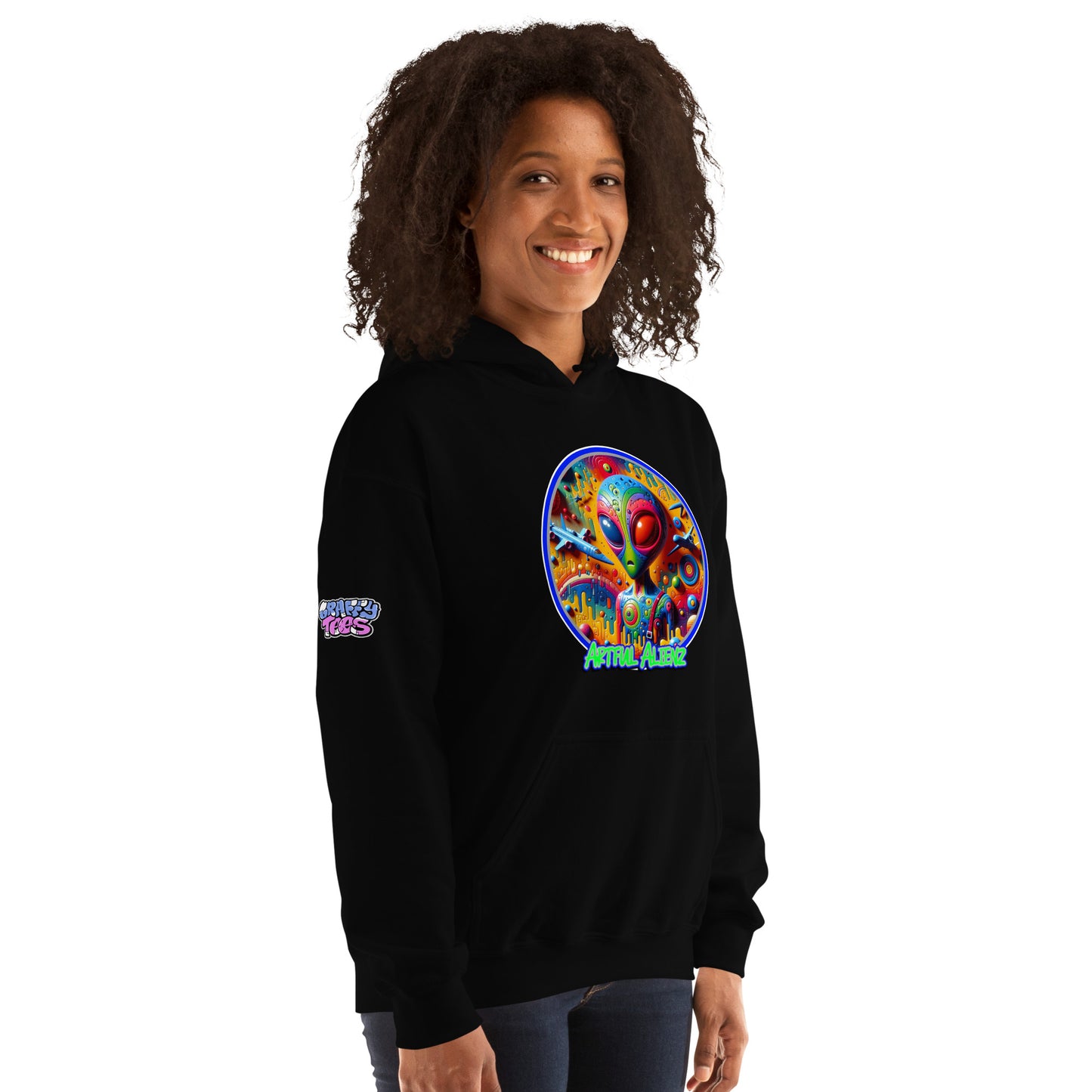 Graffiti Artful Alienz Unisex Hoodie