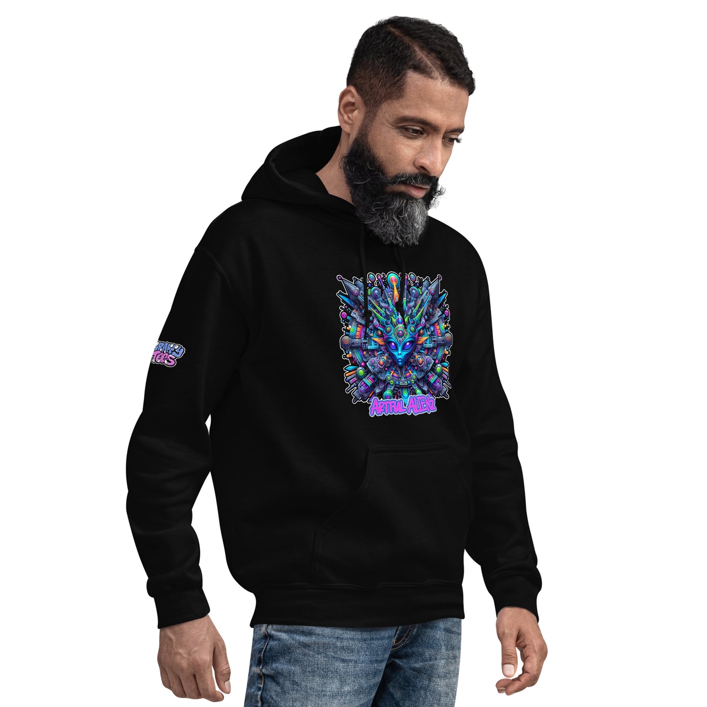 Graffiti Artful Alienz Purp Unisex Hoodie
