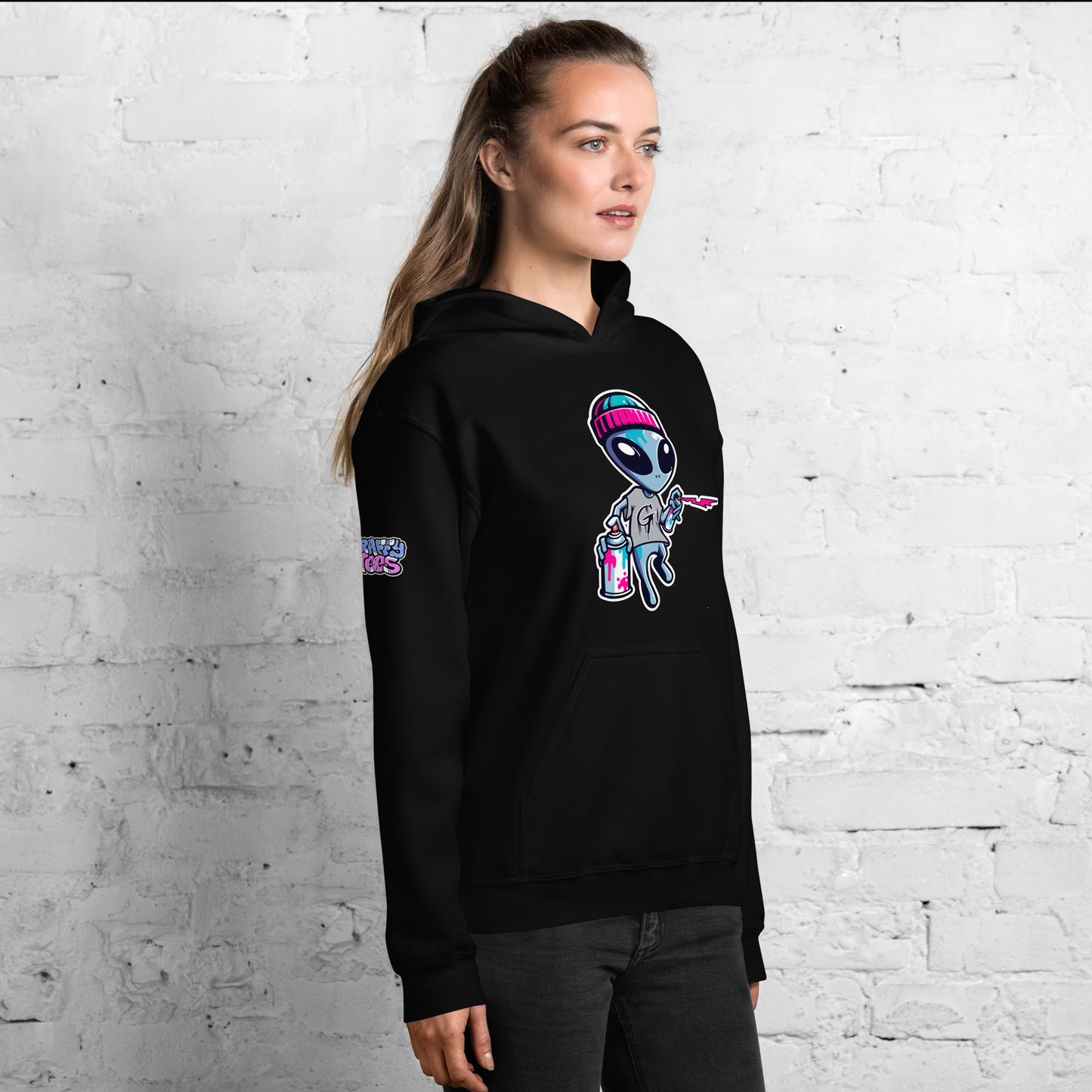 GraffyTees Artful Aliens Mascot Unisex Hoodie