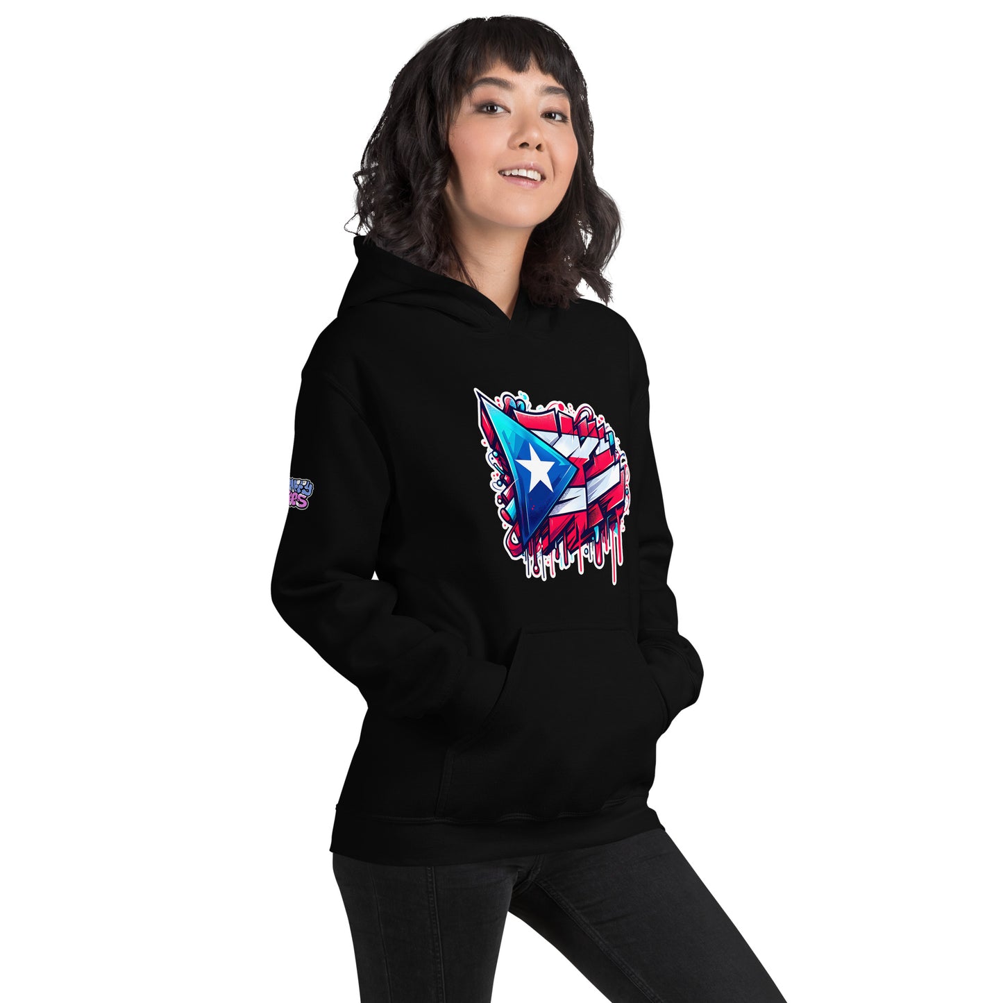 Graffytees graffiti Puerto Rican Flag Unisex Hoodie