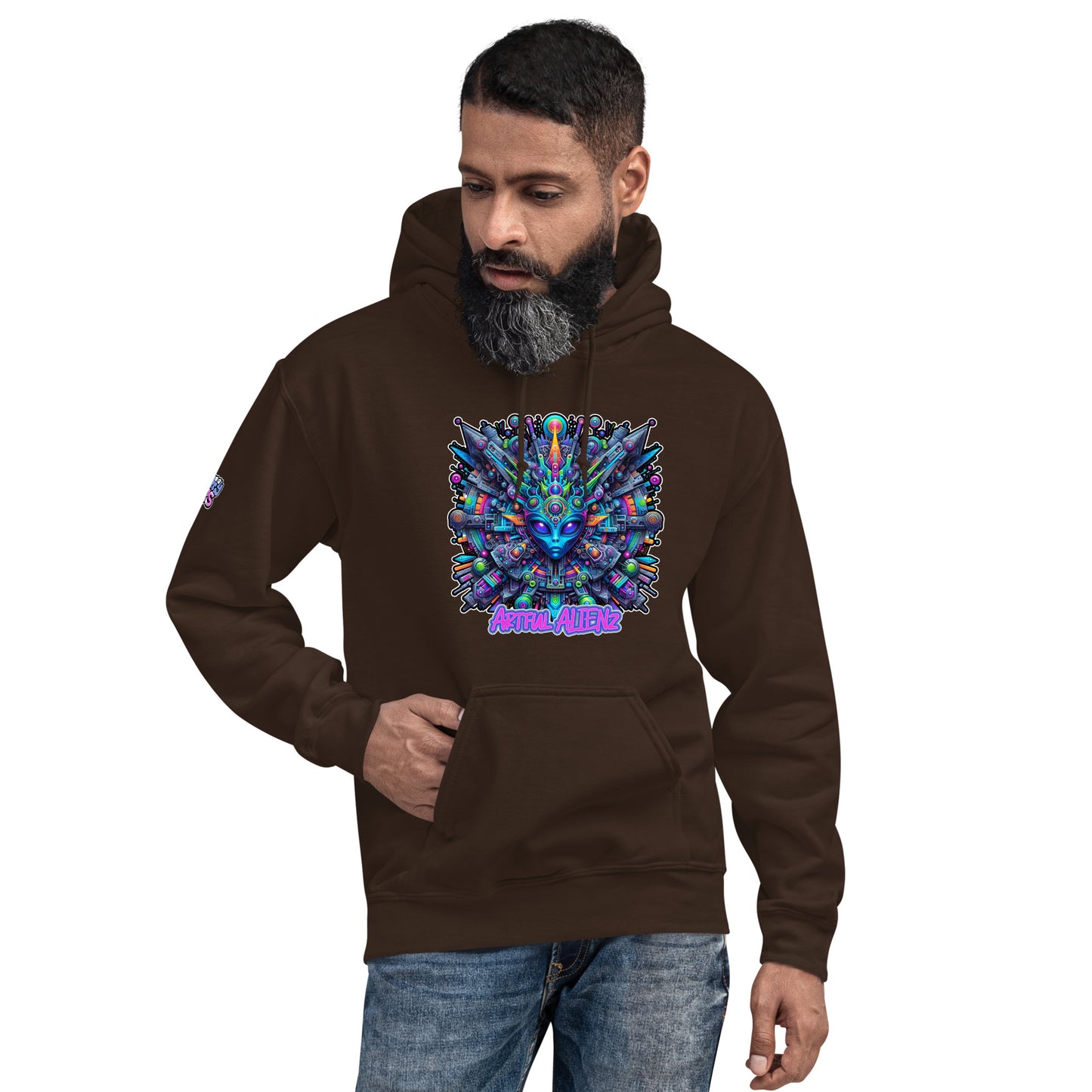 Graffiti Artful Alienz Purp Unisex Hoodie