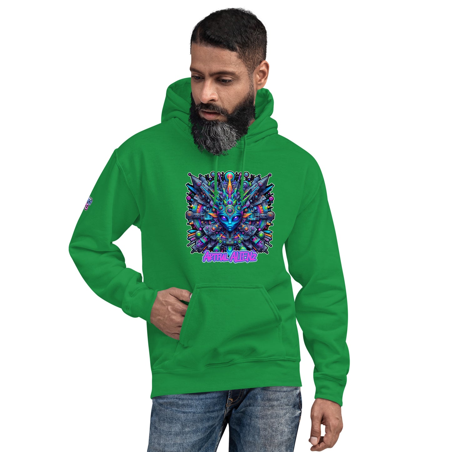 Graffiti Artful Alienz Purp Unisex Hoodie