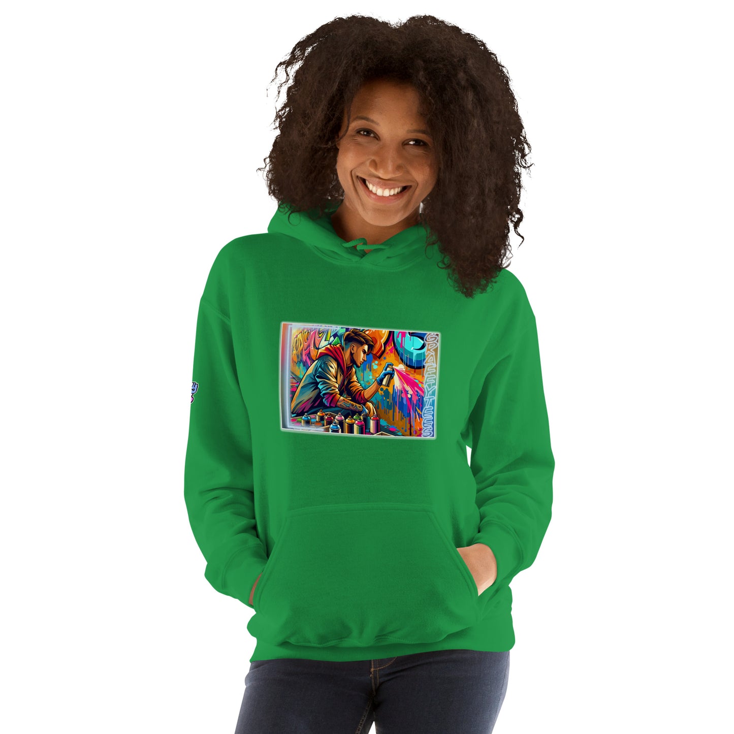 GraffyTees Vandal Artist Creating a Mural Unisex Hoodie