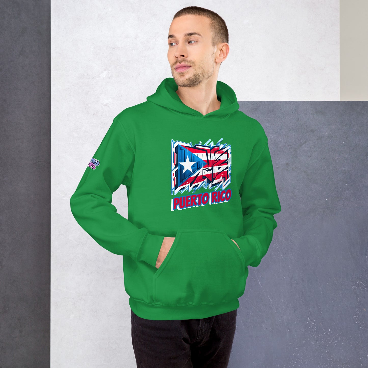 Graffytees Puerto Rico Graffiti flag Unisex Hoodie