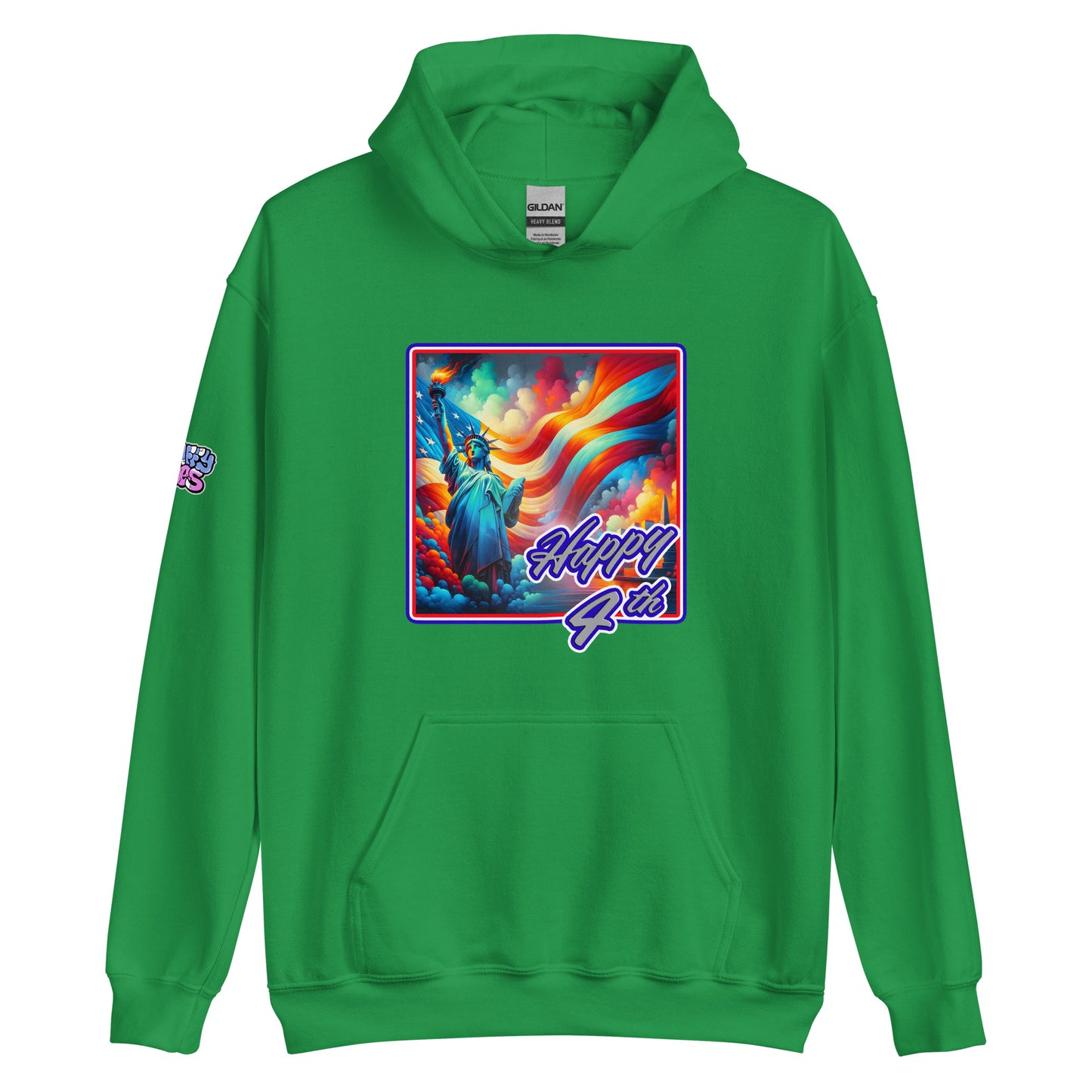 Graffytees Happy 4th of July Unisex Hoodie