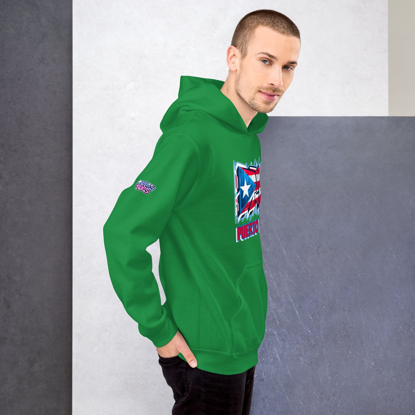Graffytees Puerto Rico Graffiti flag Unisex Hoodie