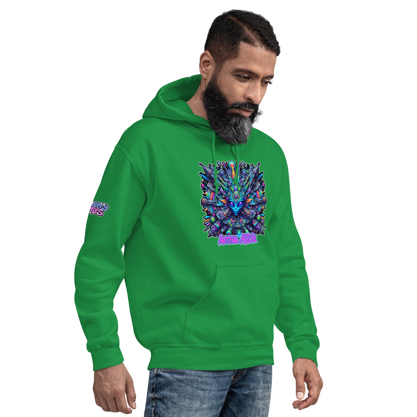 Graffiti Artful Alienz Purp Unisex Hoodie