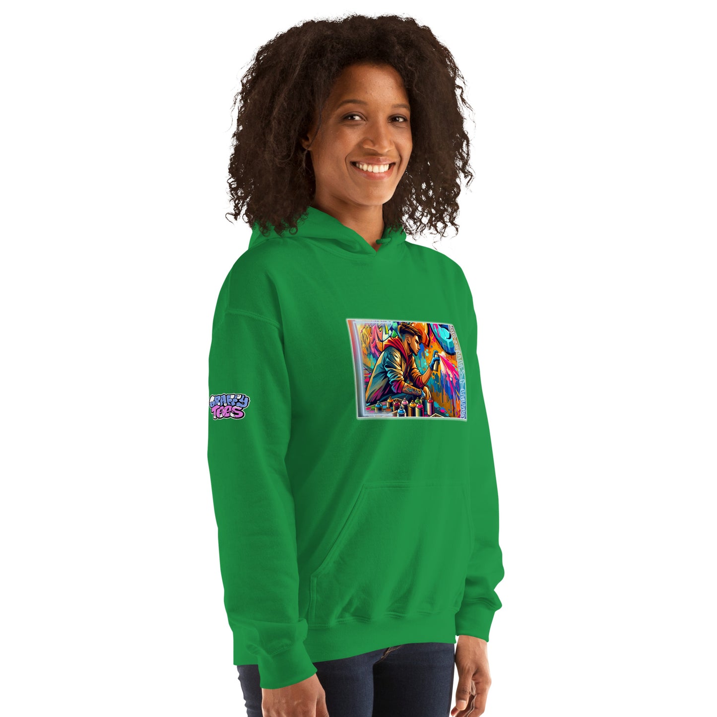 GraffyTees Vandal Artist Creating a Mural Unisex Hoodie