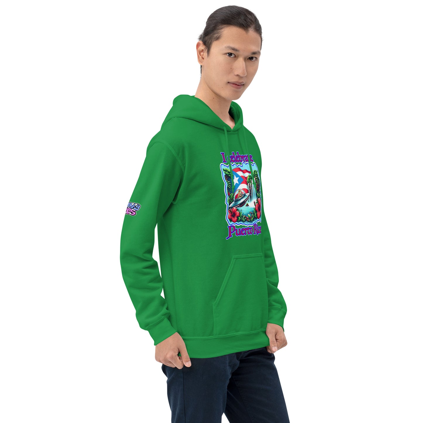 Graffytees I Celebrate Puerto Rico Unisex Hoodie