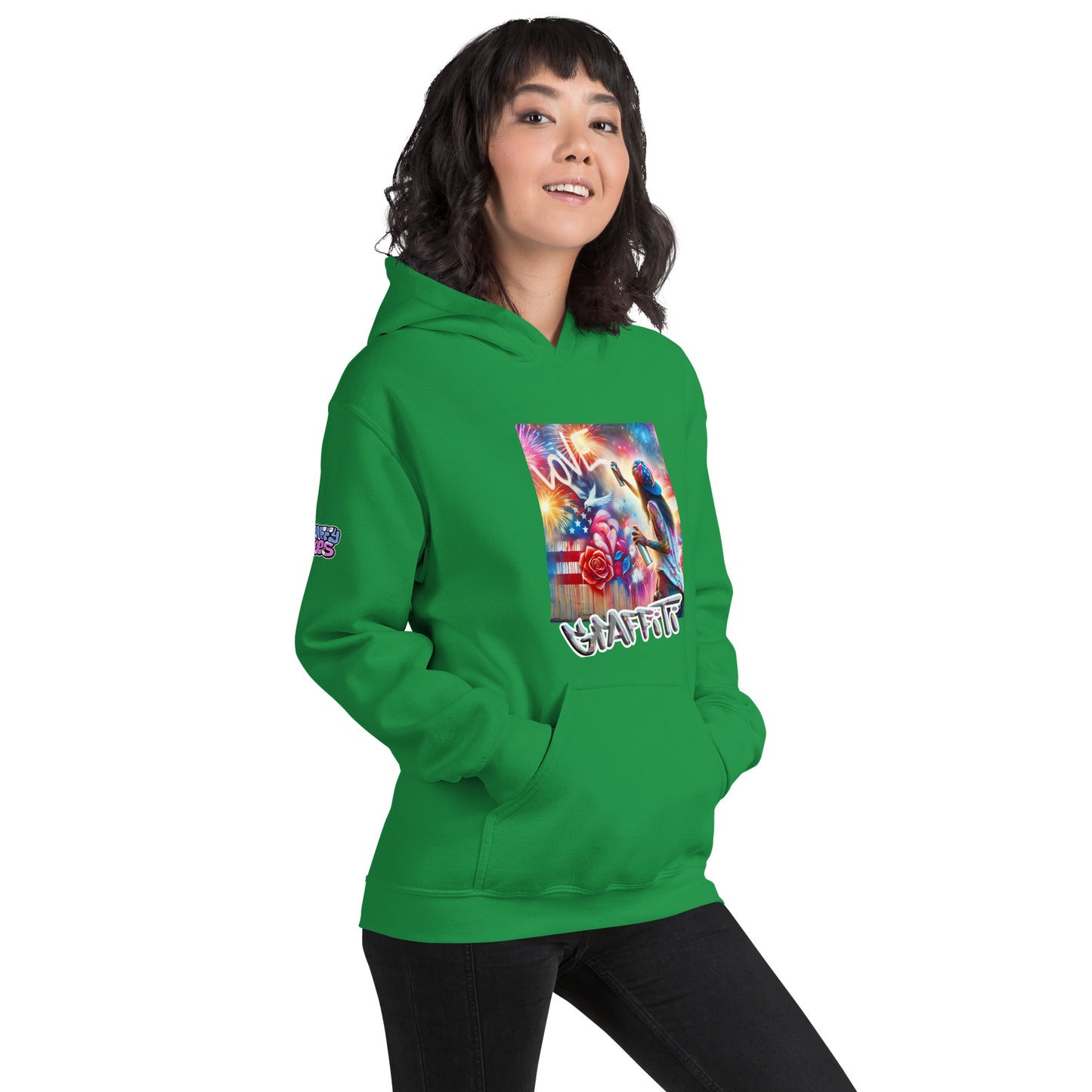 Graffytees Lady Vandal Love Message Unisex Hoodie