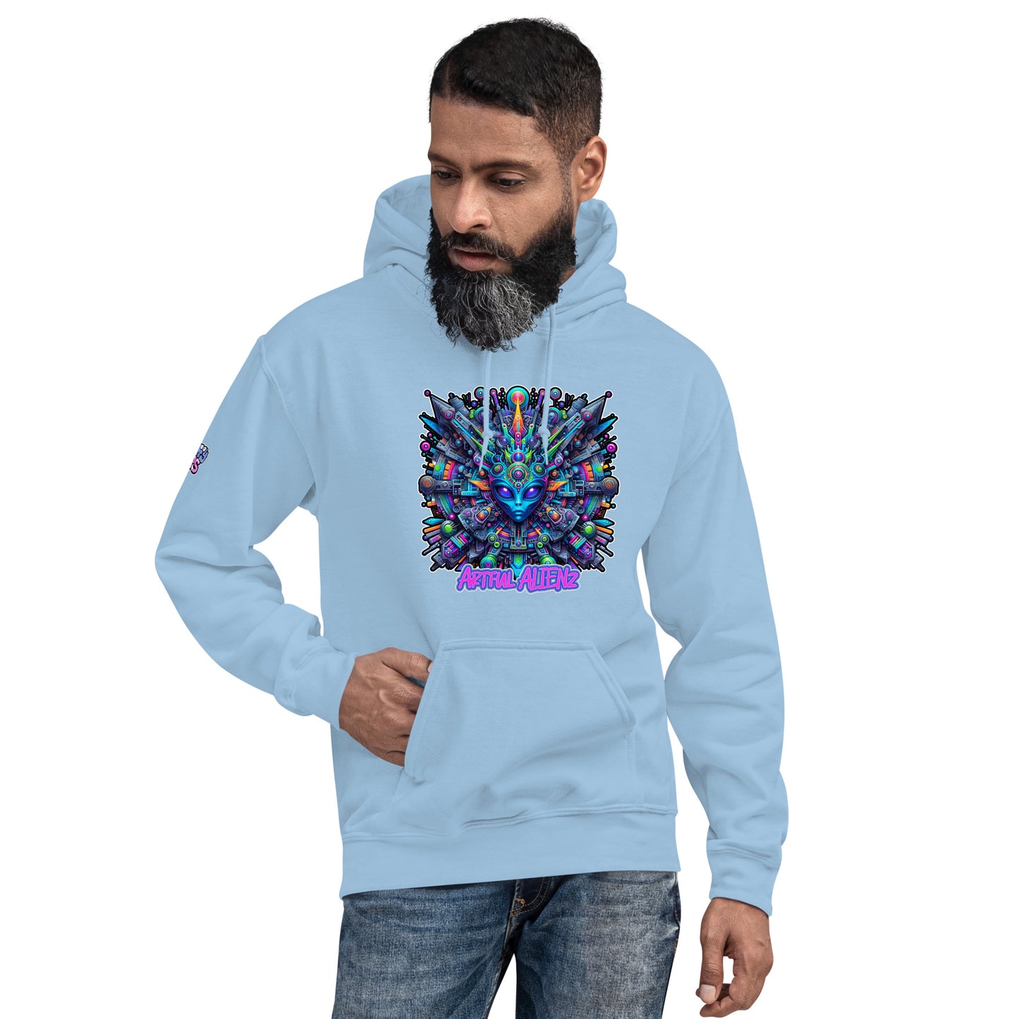 Graffiti Artful Alienz Purp Unisex Hoodie